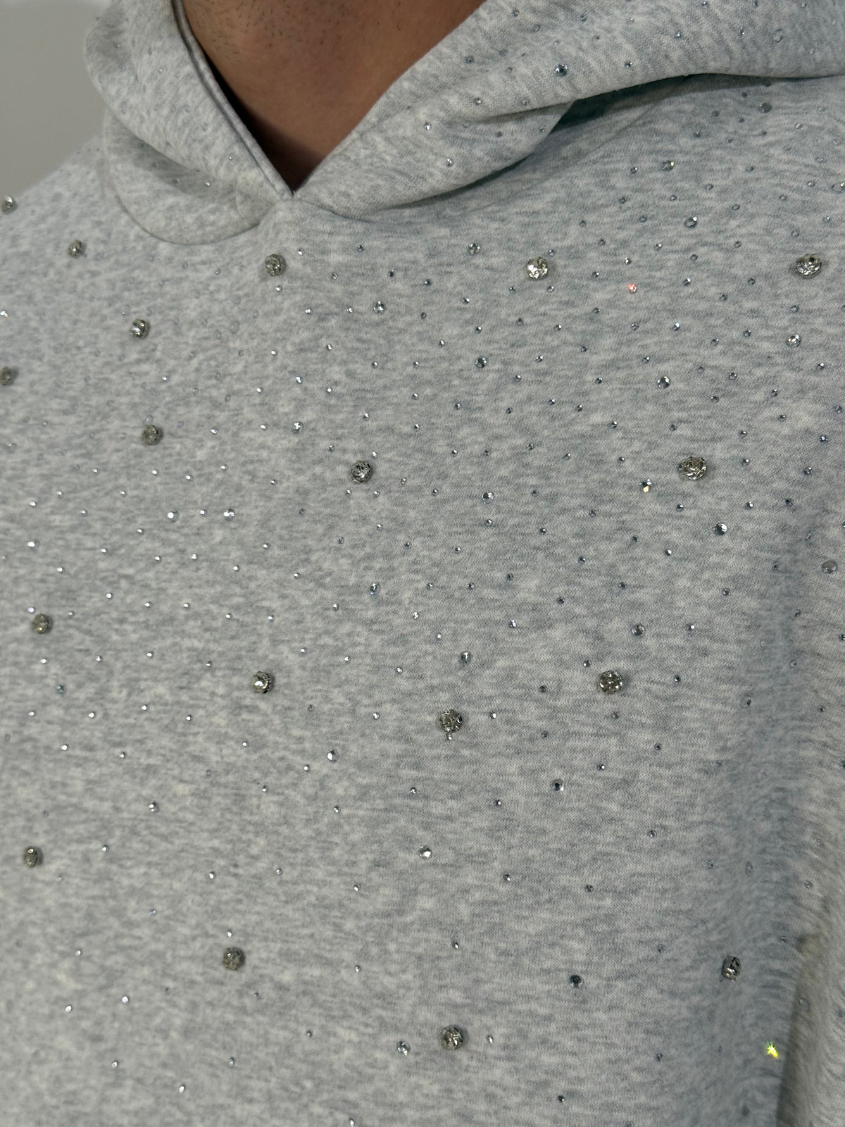Felpa boxy strass