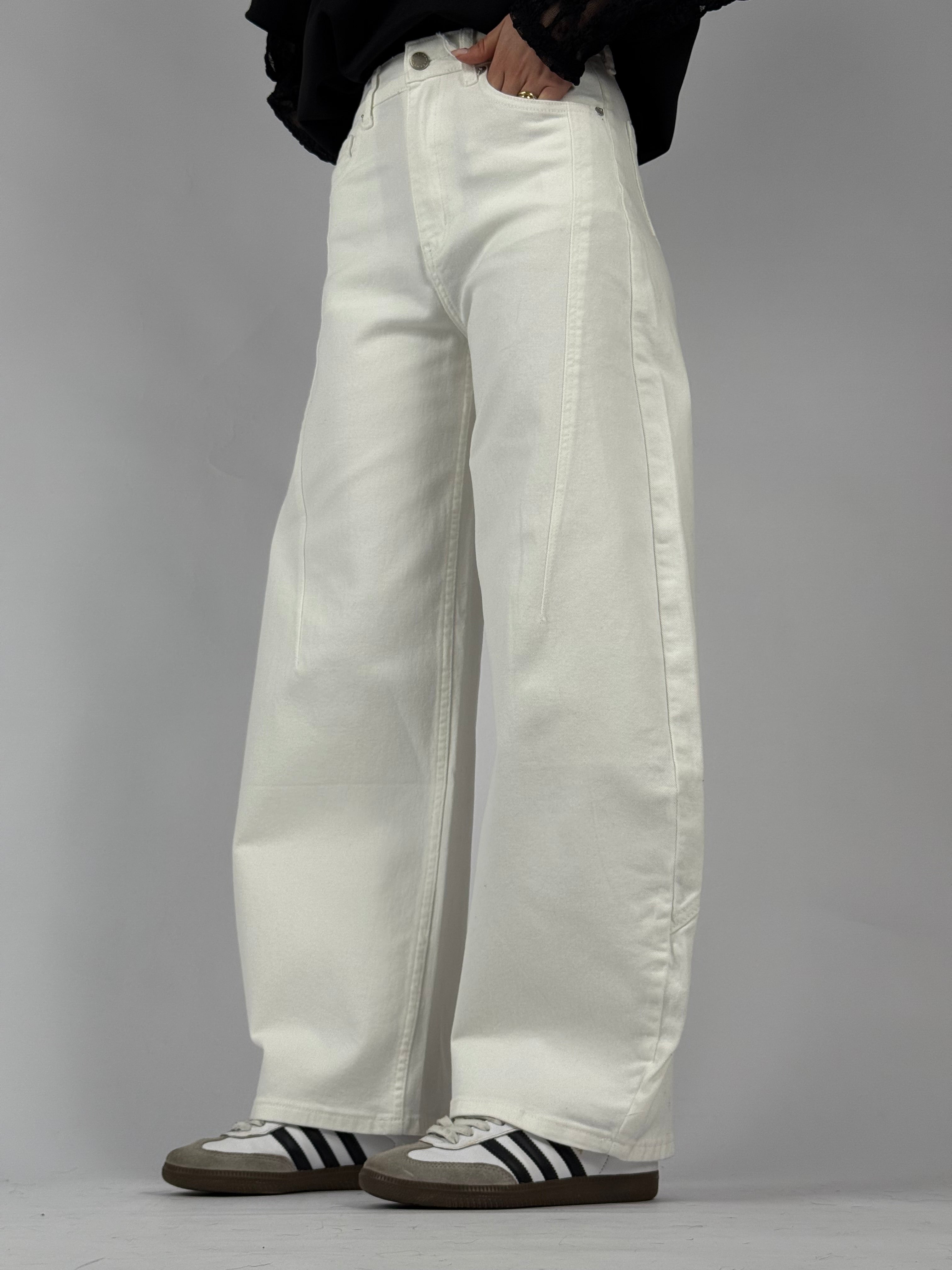 Jeans balloon bianco