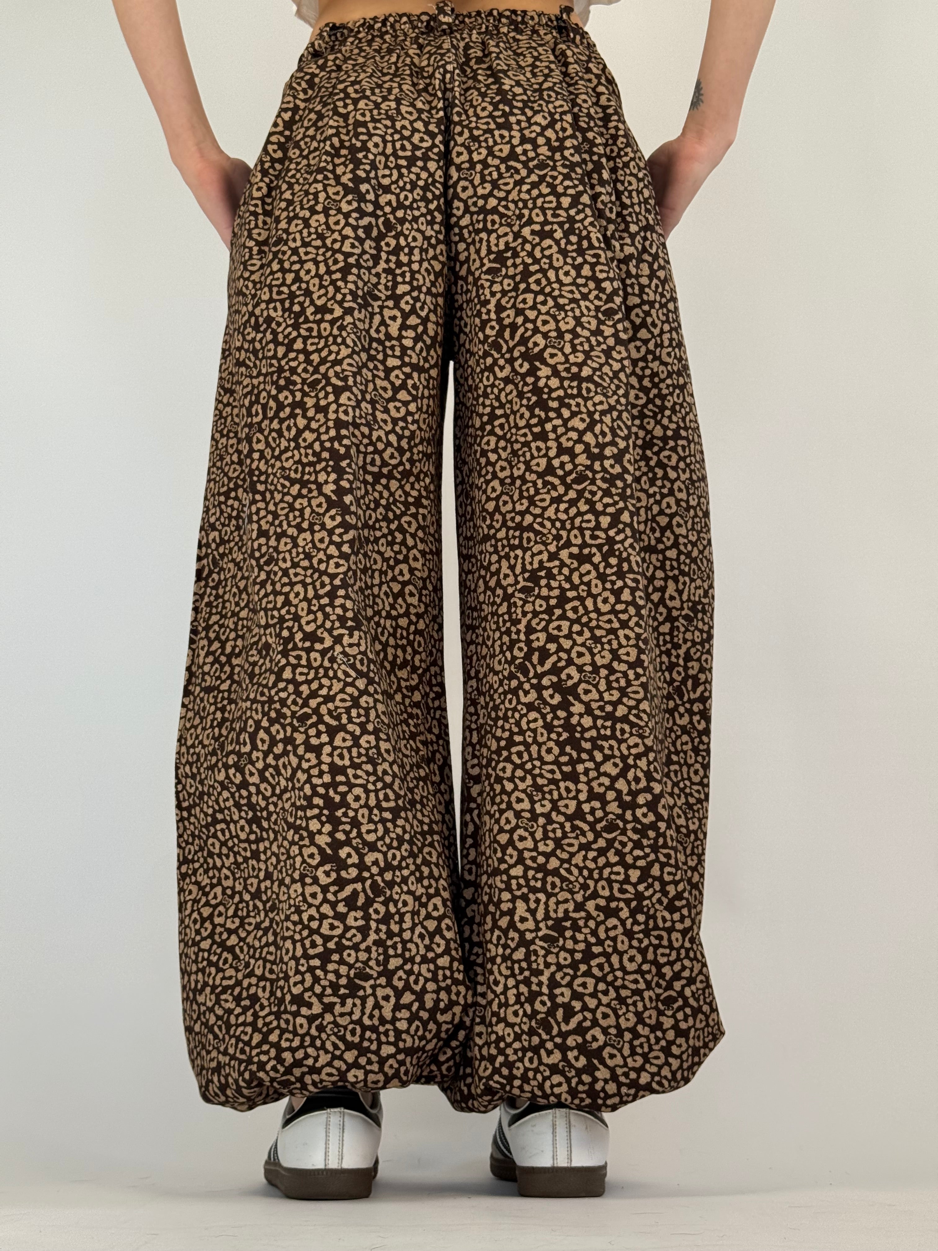 Jeans extra balloon leopardato