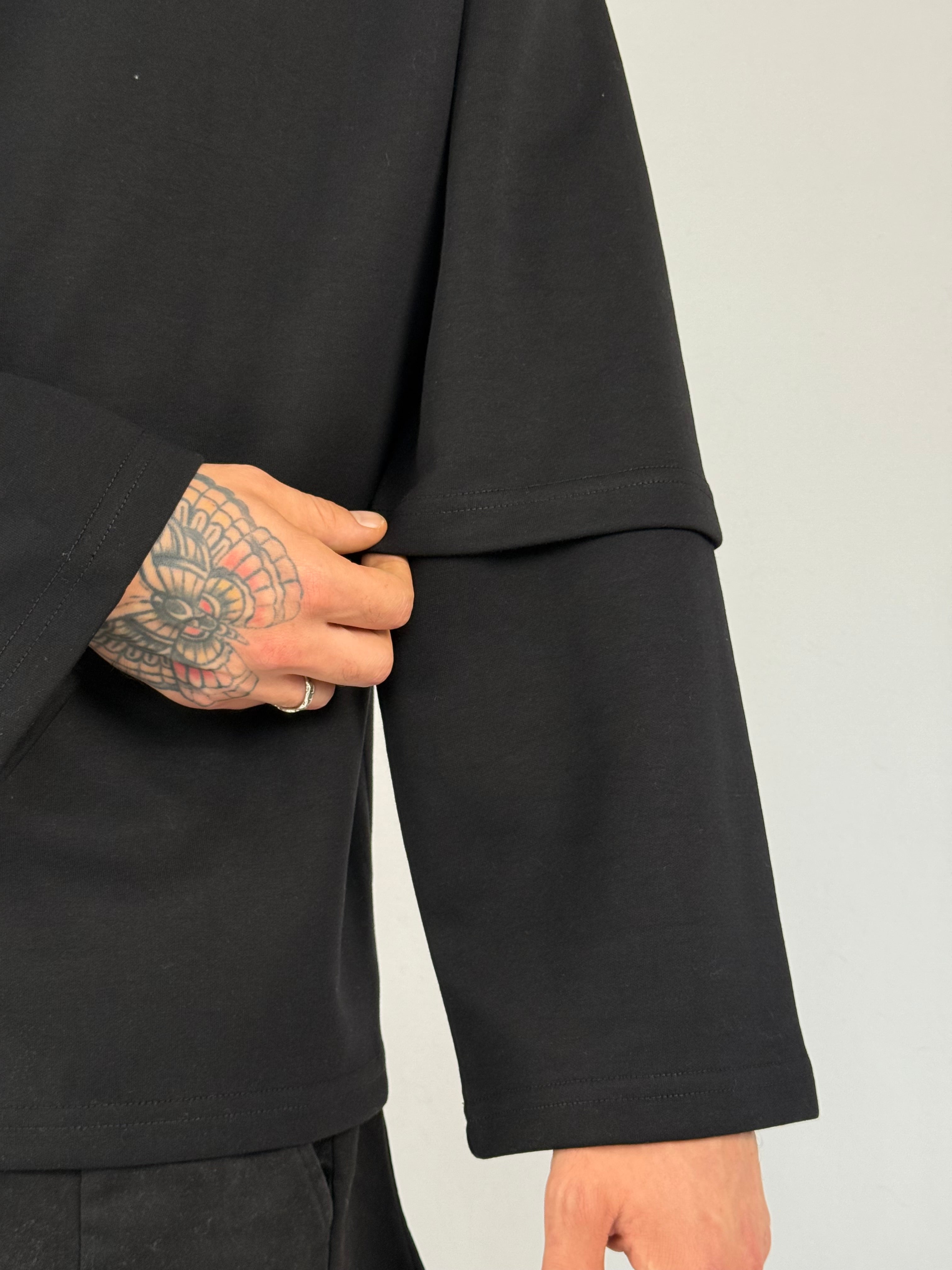 Long sleeve double interlock nera