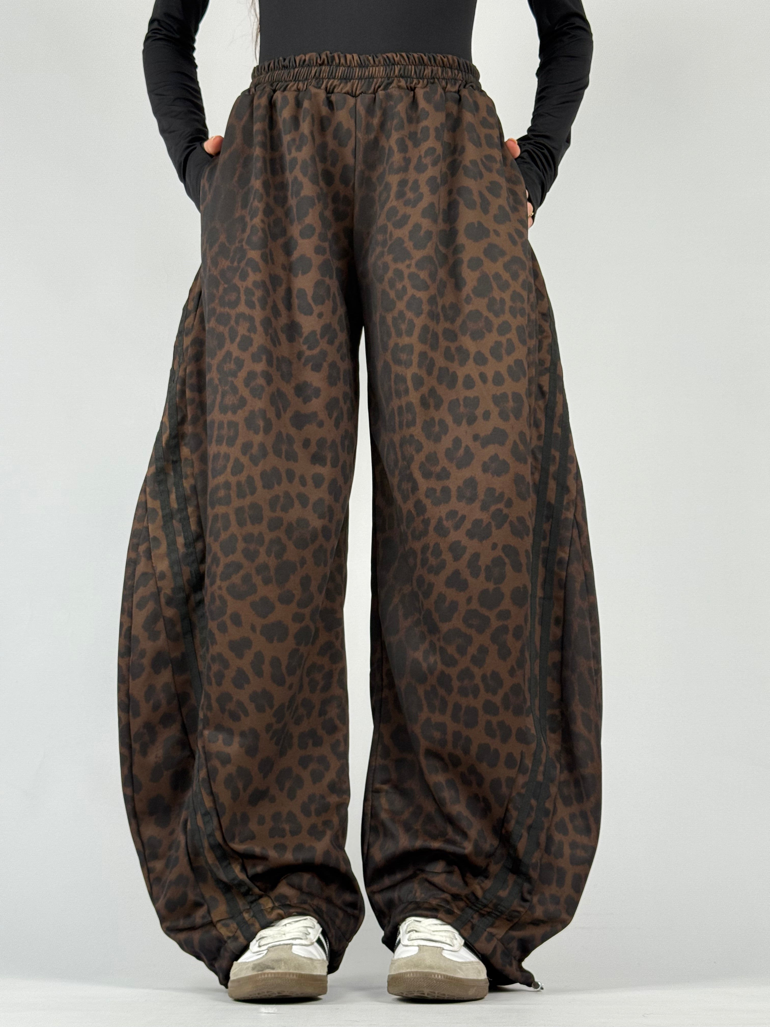 Pantalone balloon leopardato