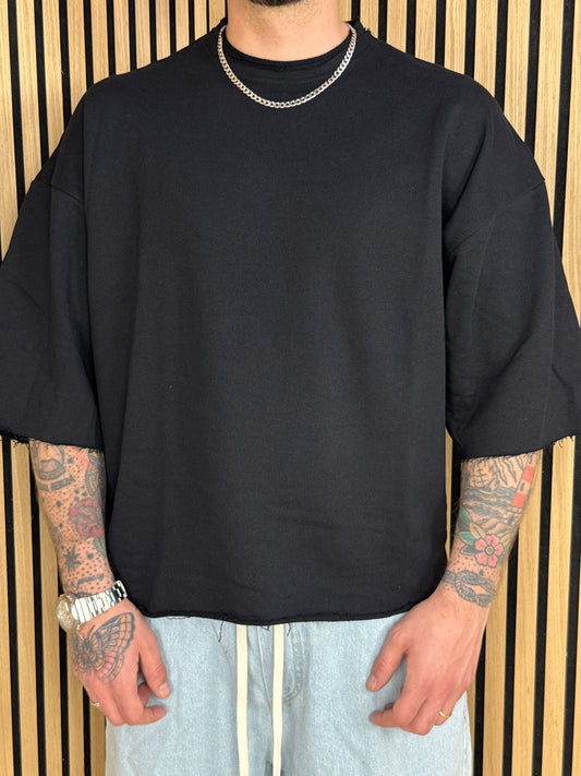 T-shirt boxy taglio vivo