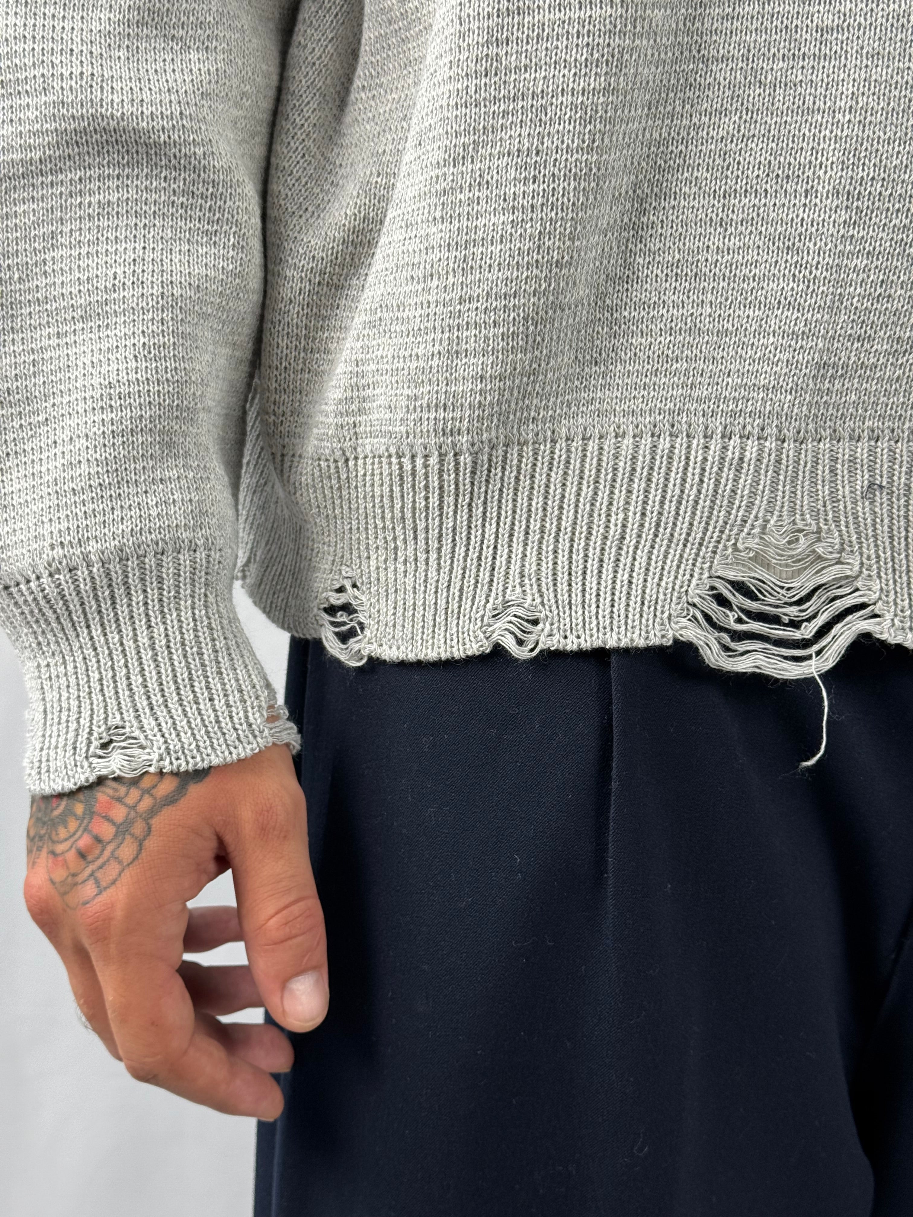 Maglione crop grigio