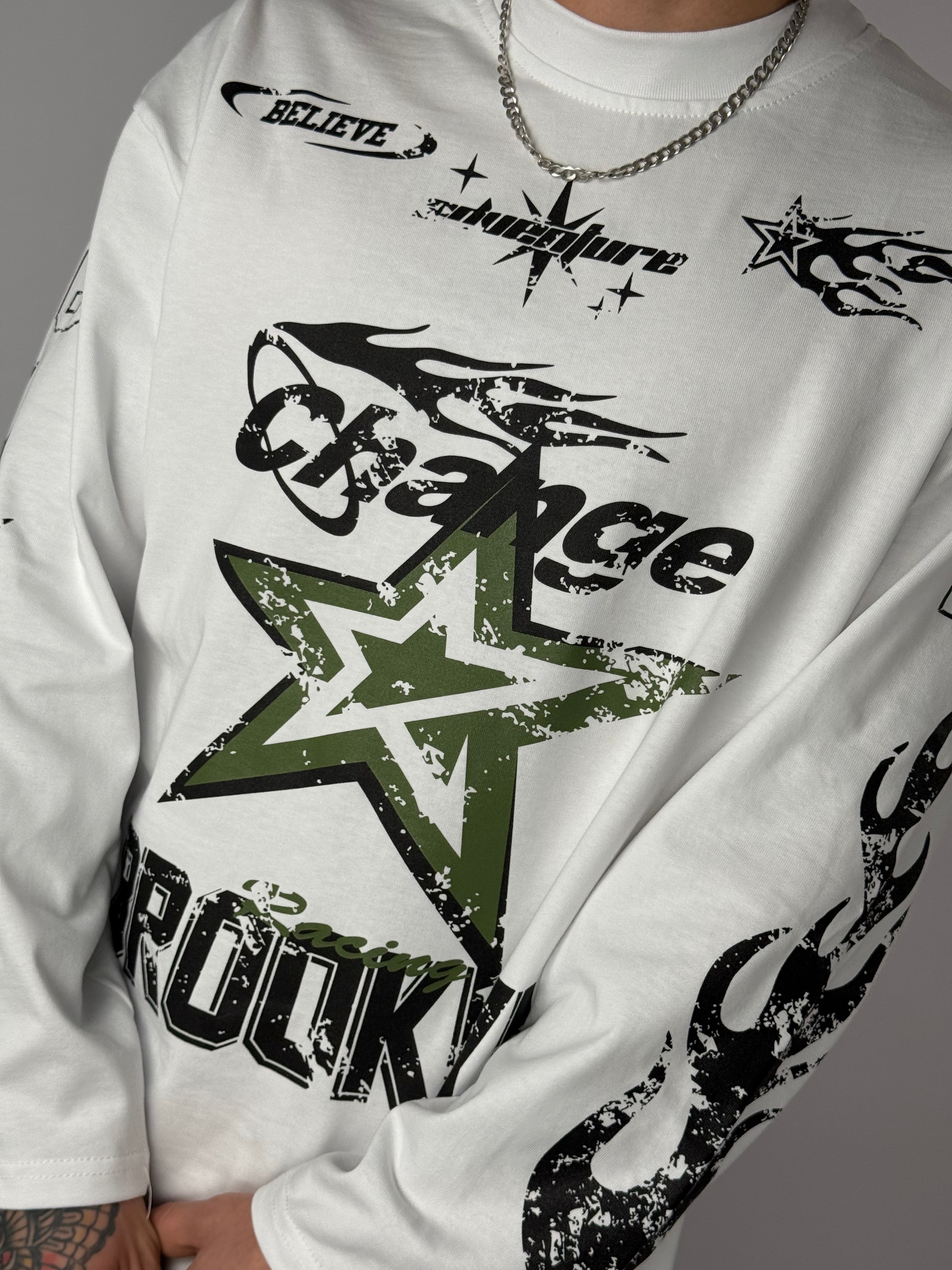 Long sleeve “Brooklyn” bianca