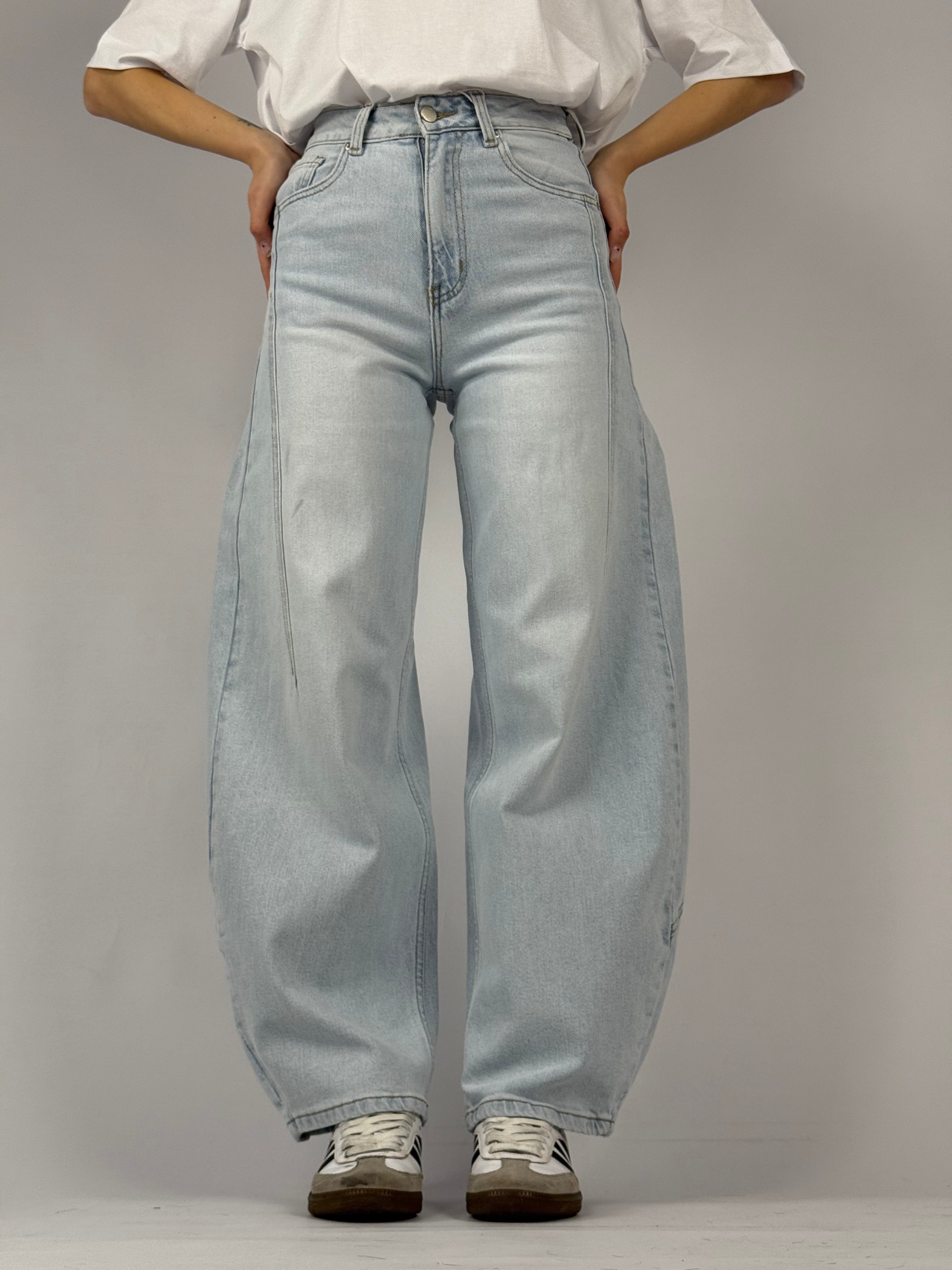 Jeans balloon denim chiaro