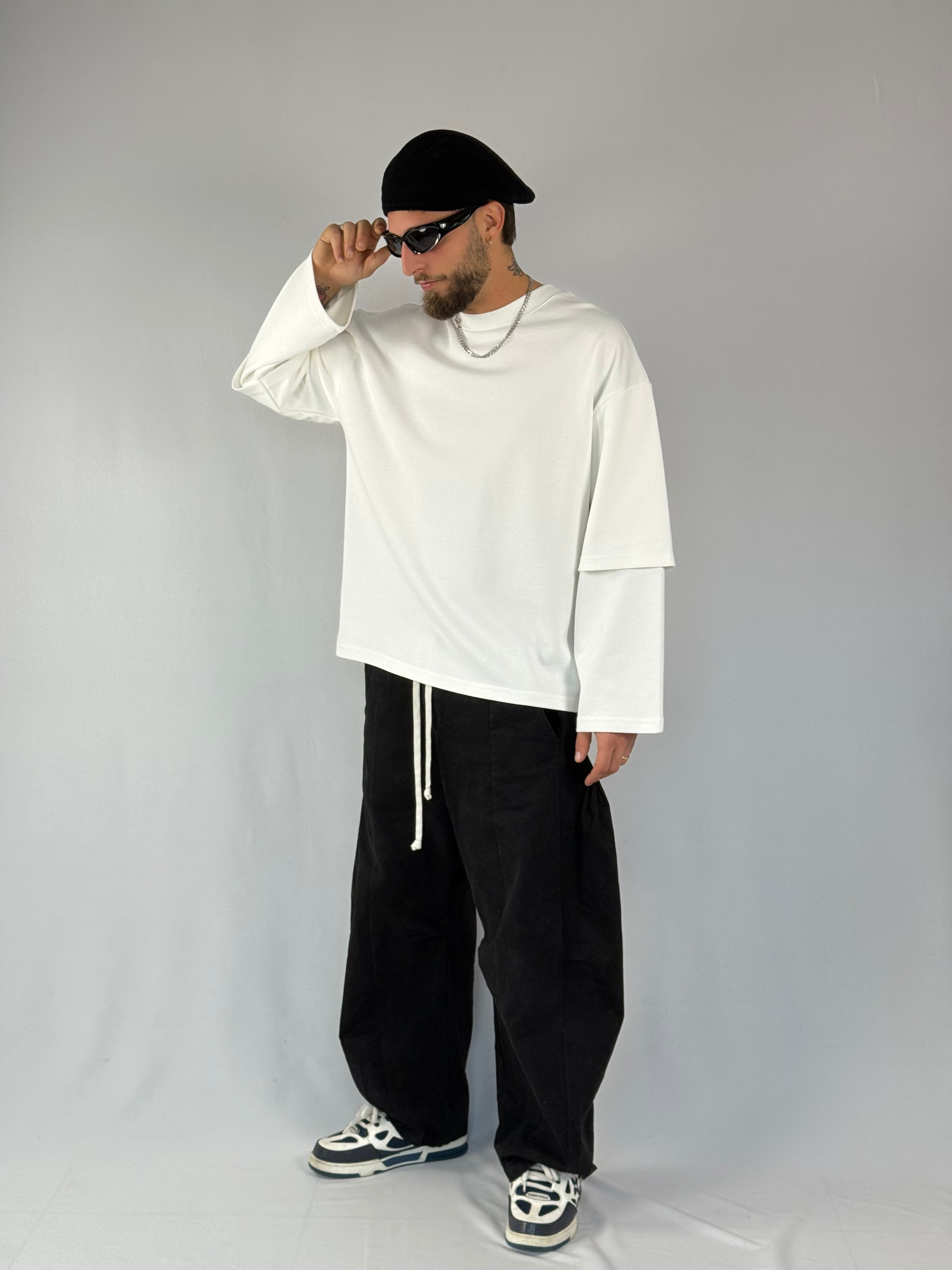 Long sleeve double interlock bianca