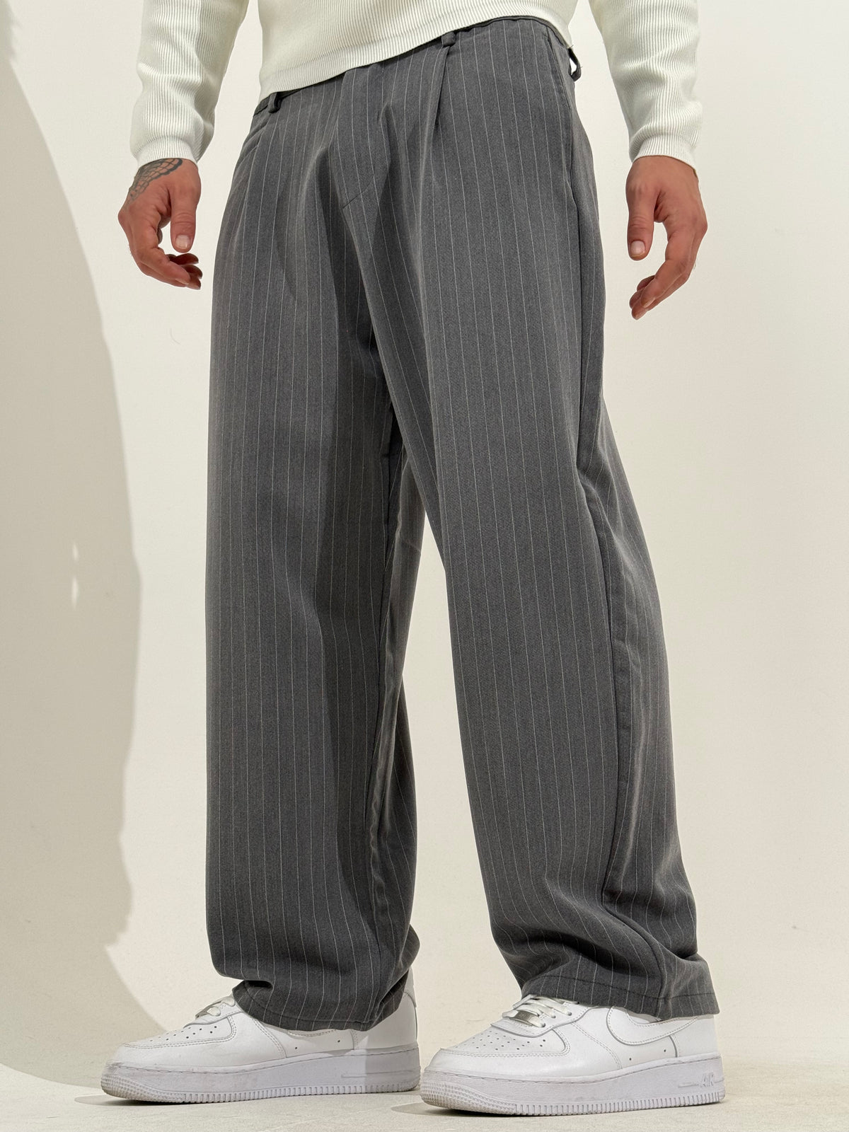 Pants baggy gessato