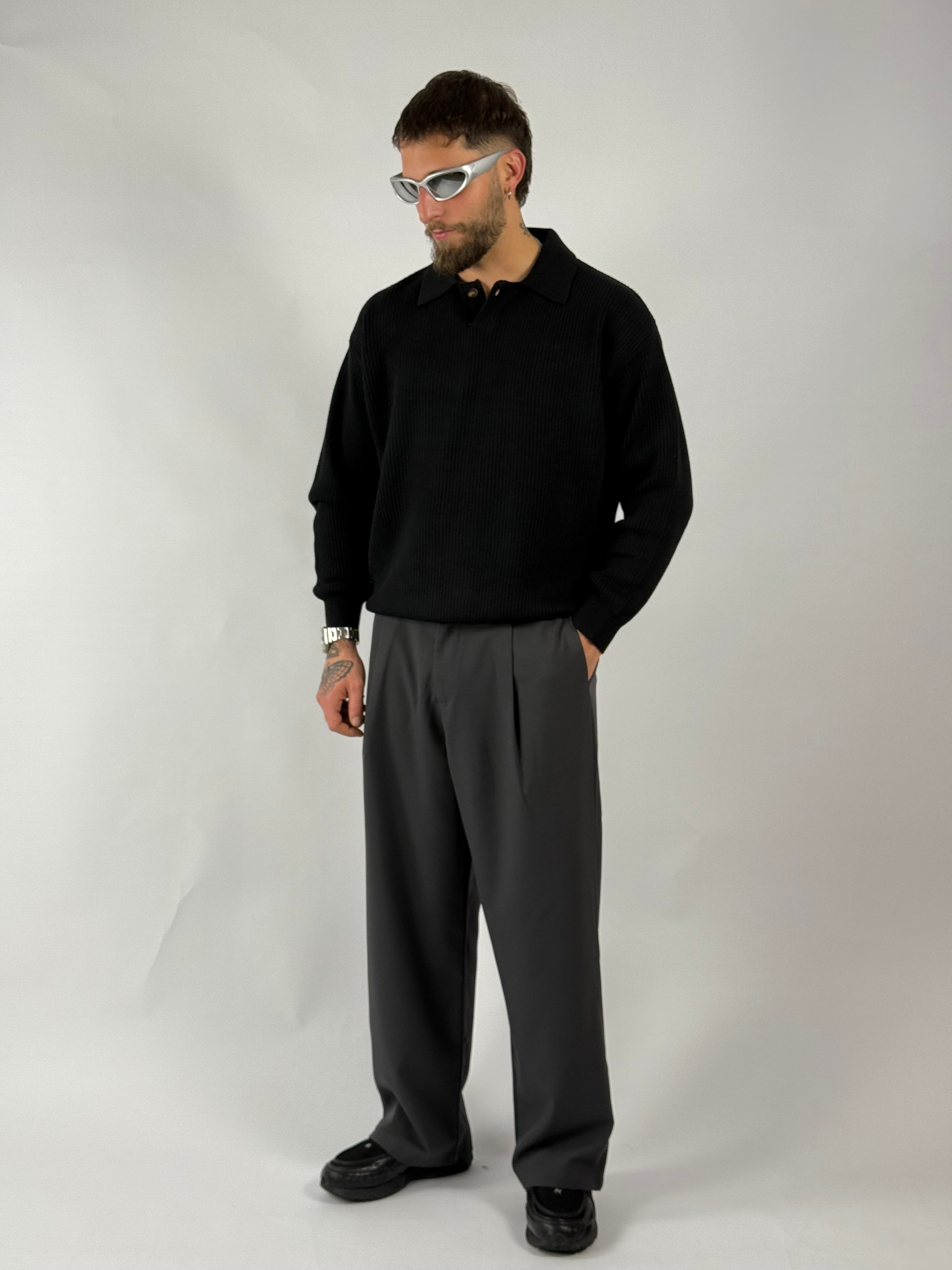 Maglione polo Wimbledon nera