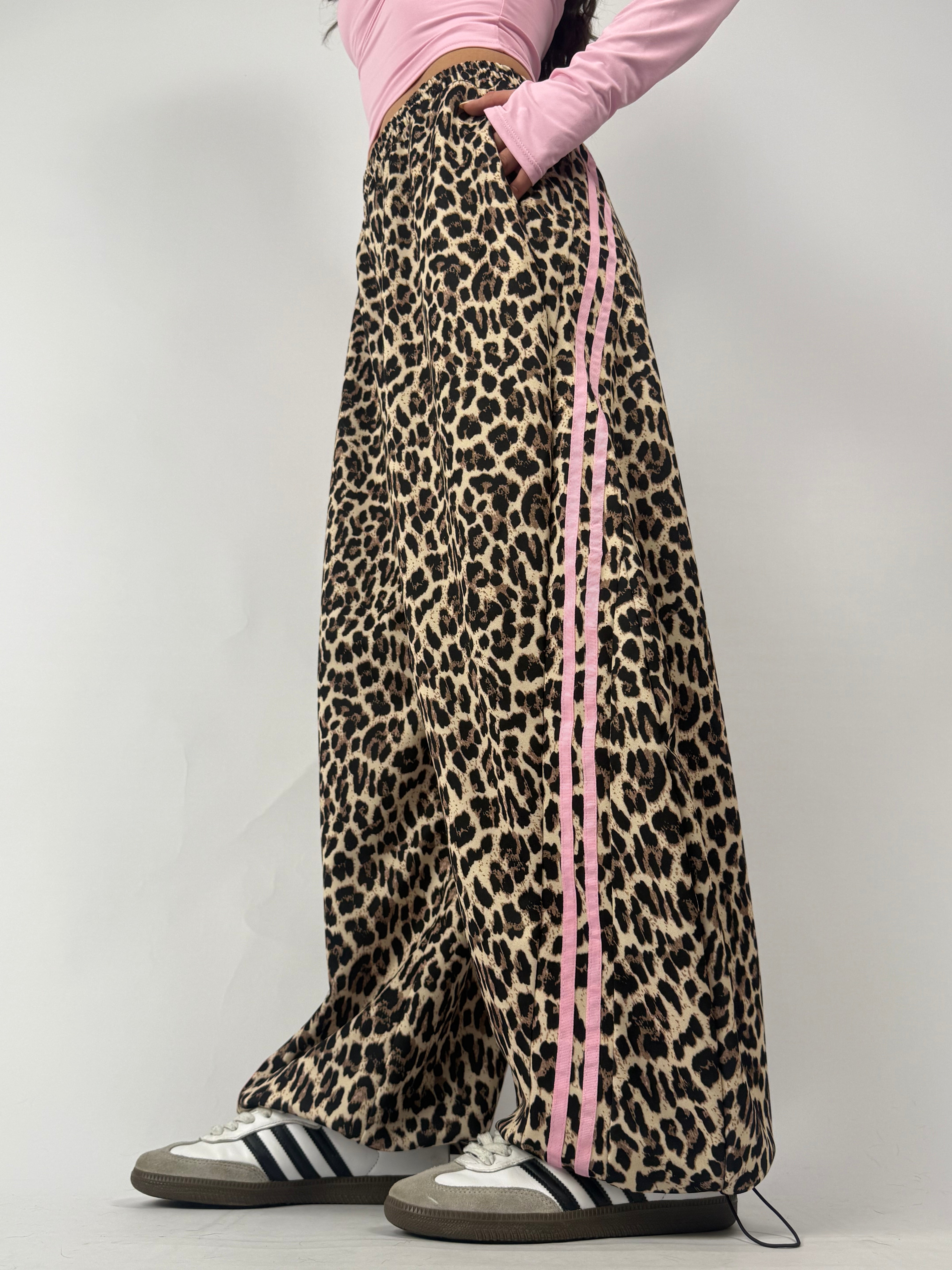 Panta balloon leopardato chiaro