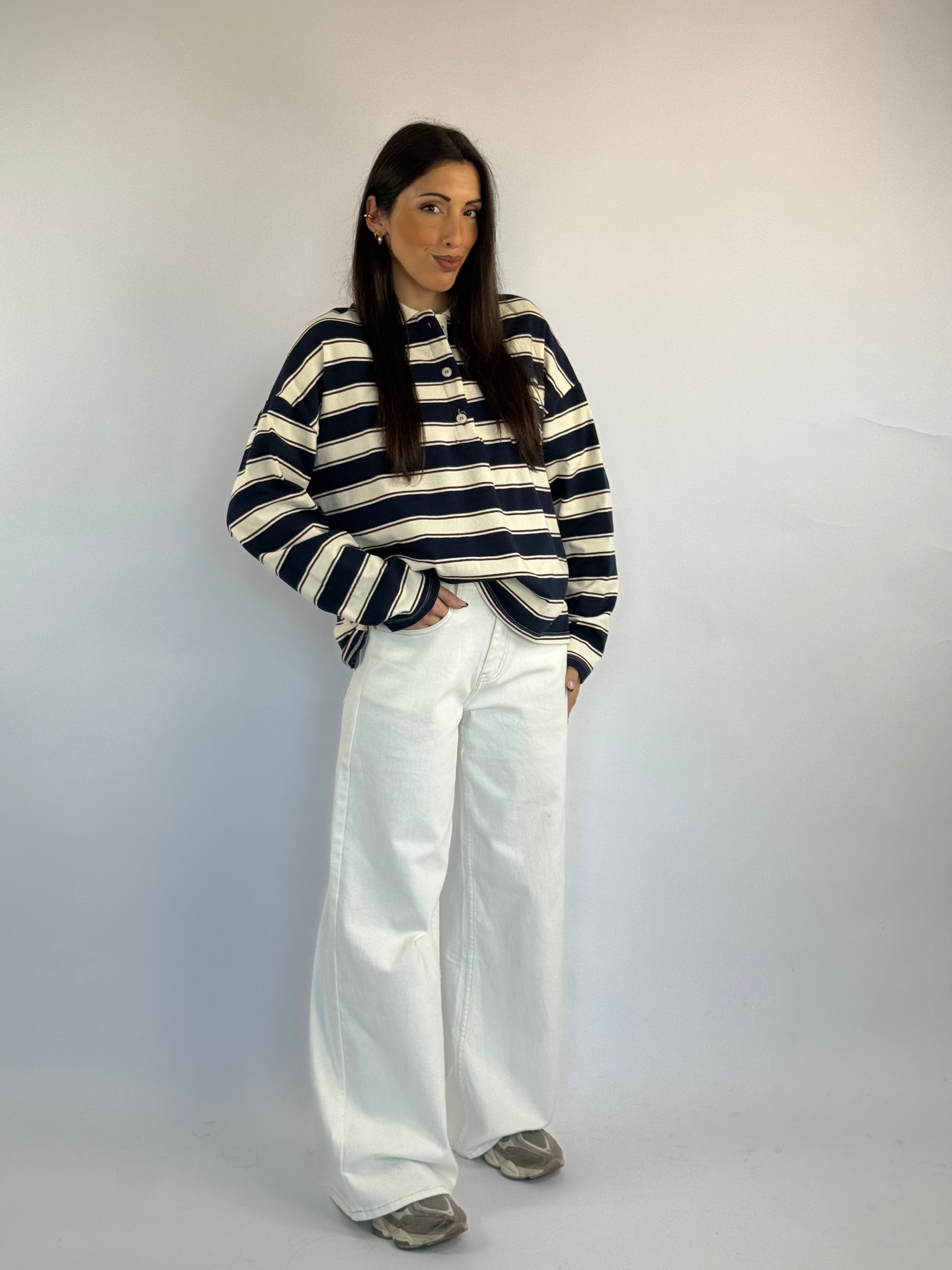 Polo Lumina a righe blu