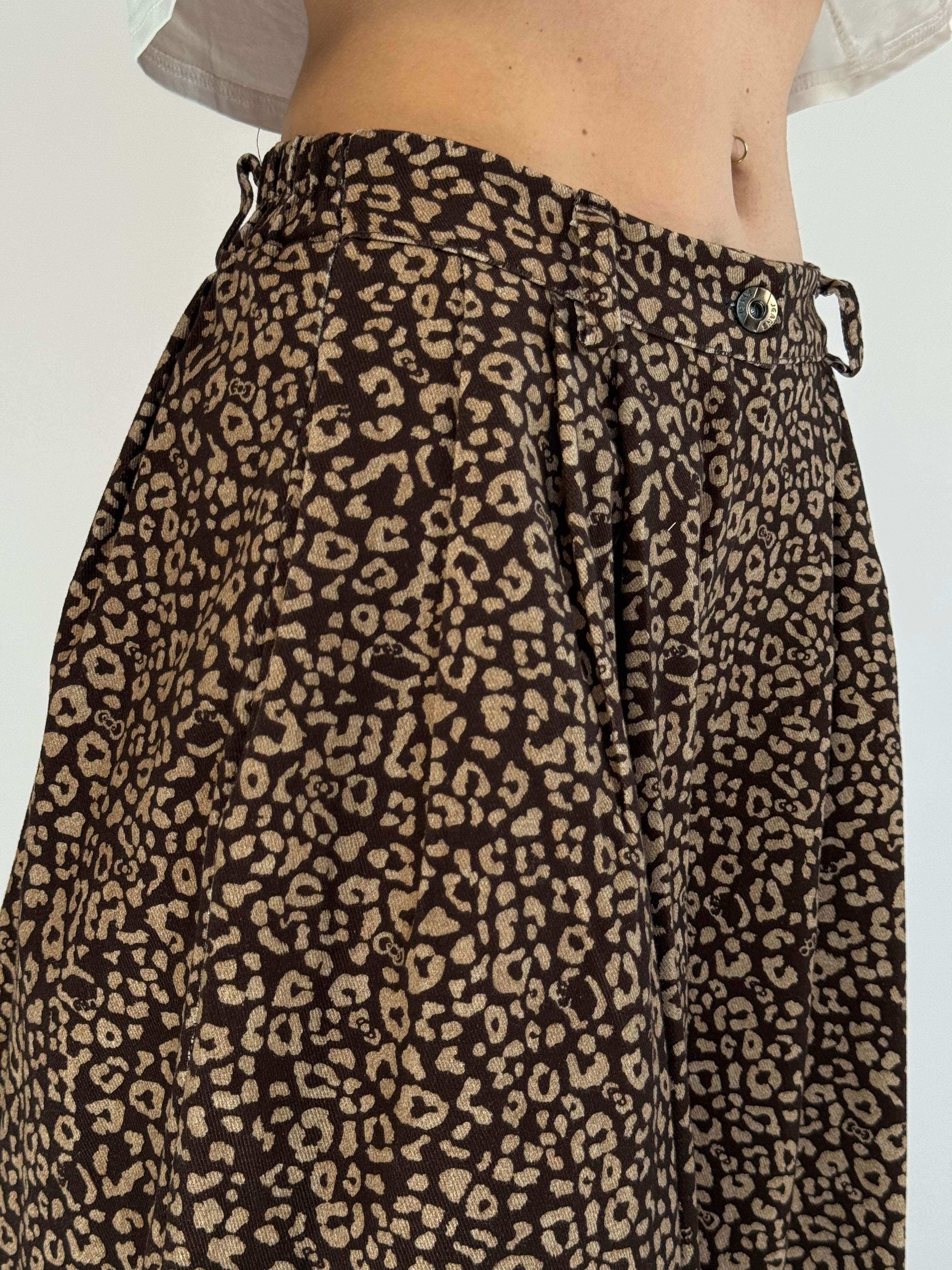 Jeans extra balloon leopardato