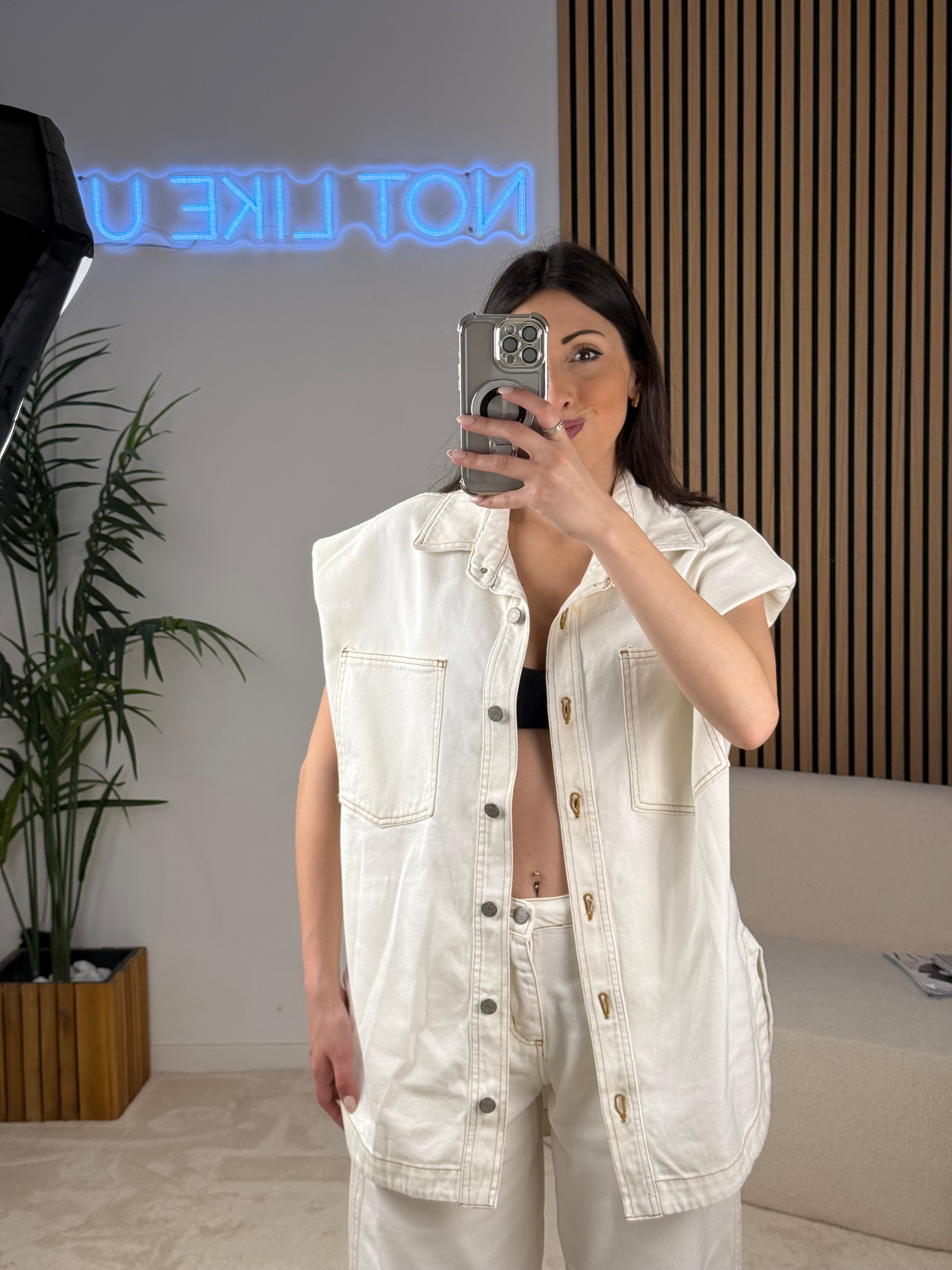 Gilet jeans over