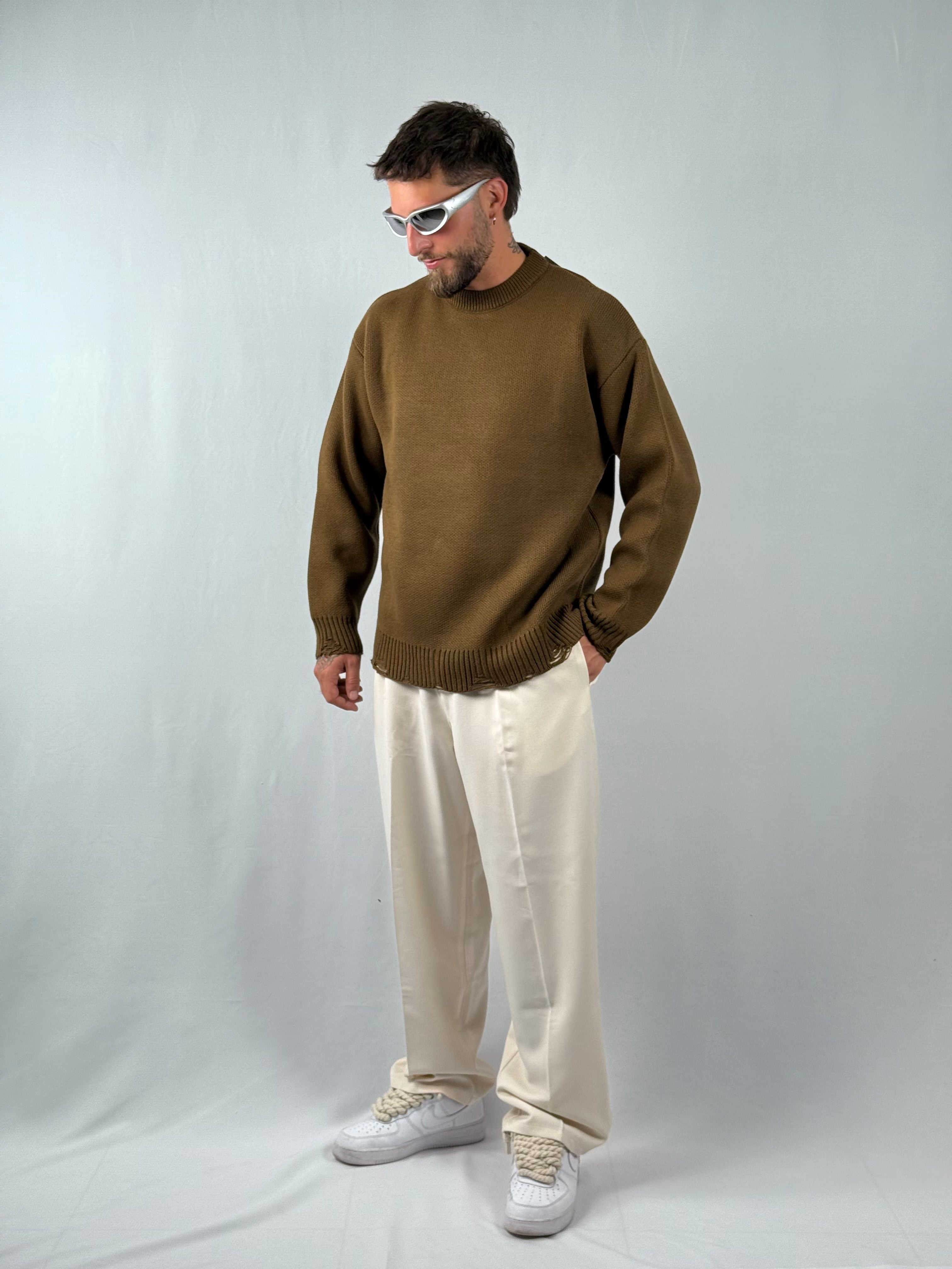 Maglione hug marrone