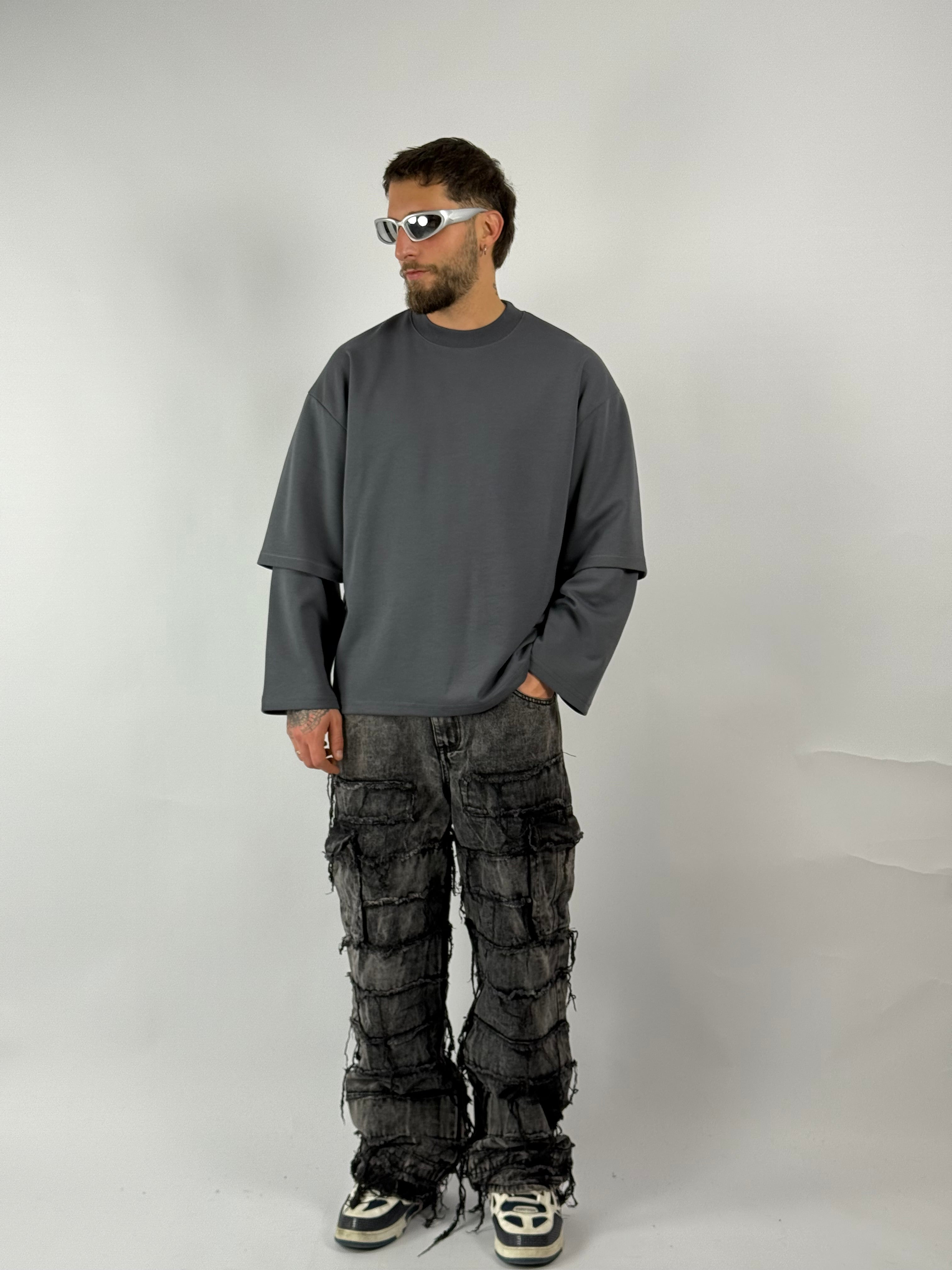 Long sleeve double interlock piombo