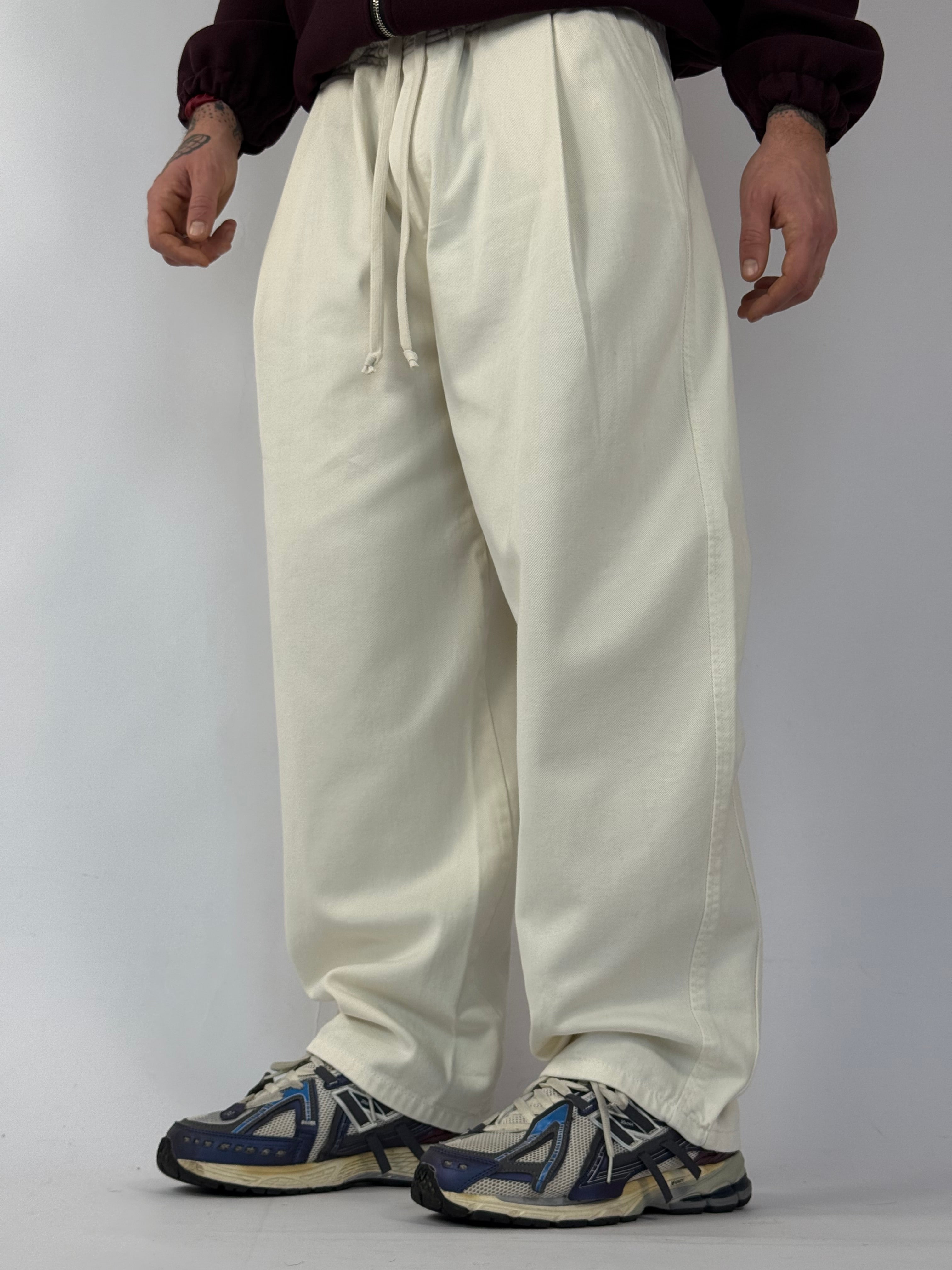 Pants baloon jeans bianco