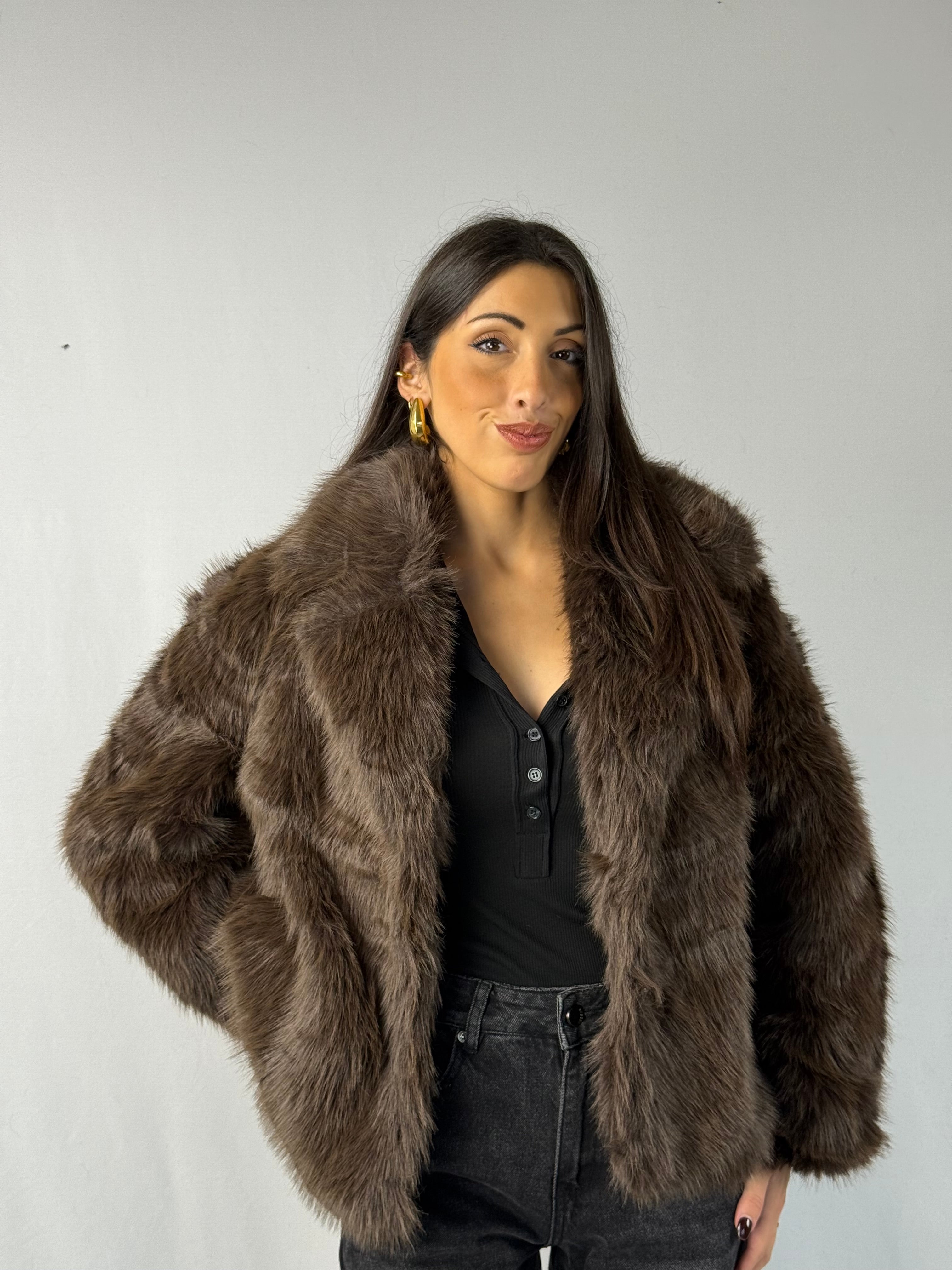 Ecopelliccia marrone