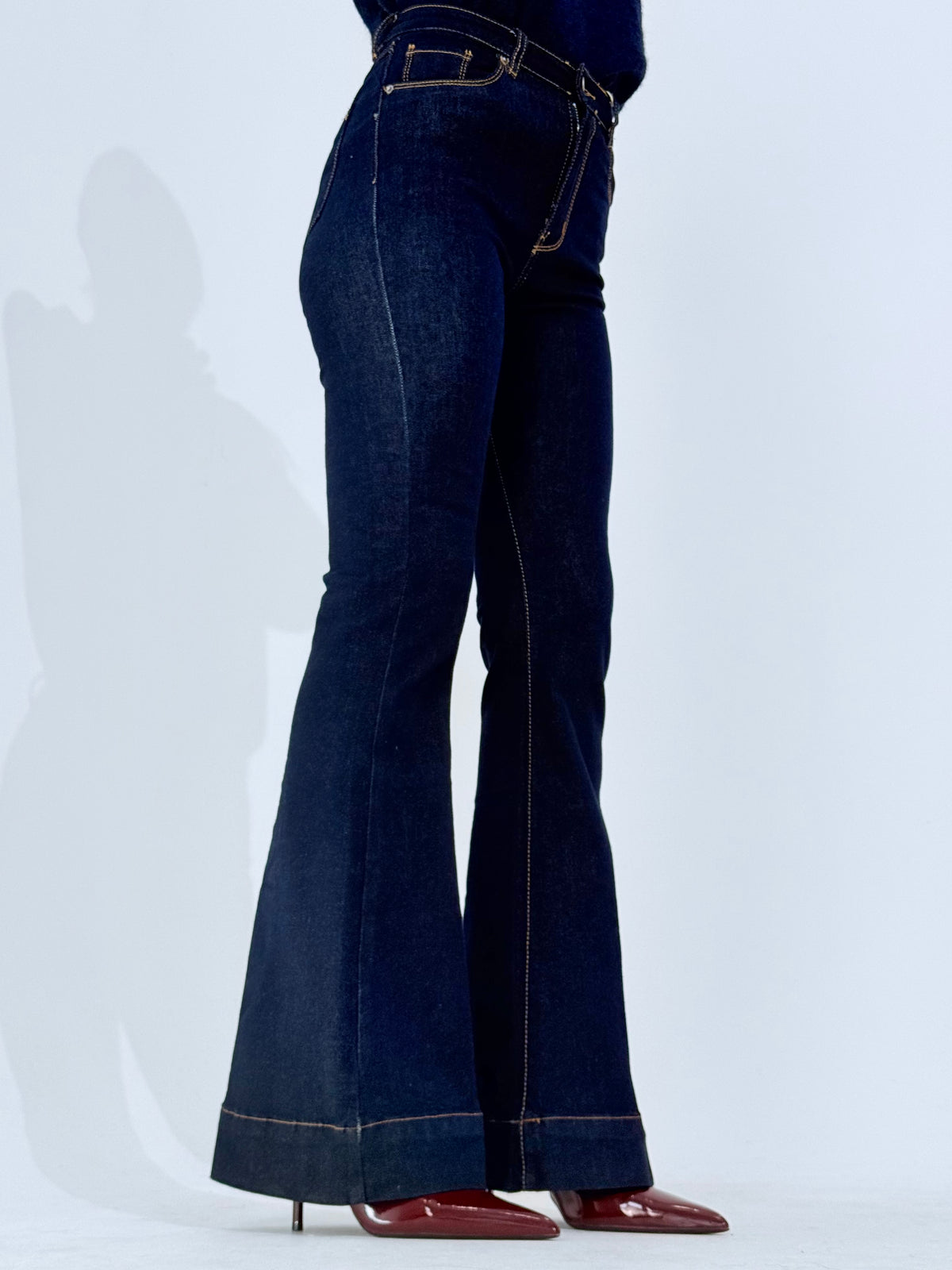 Jeans flare lavaggio zero