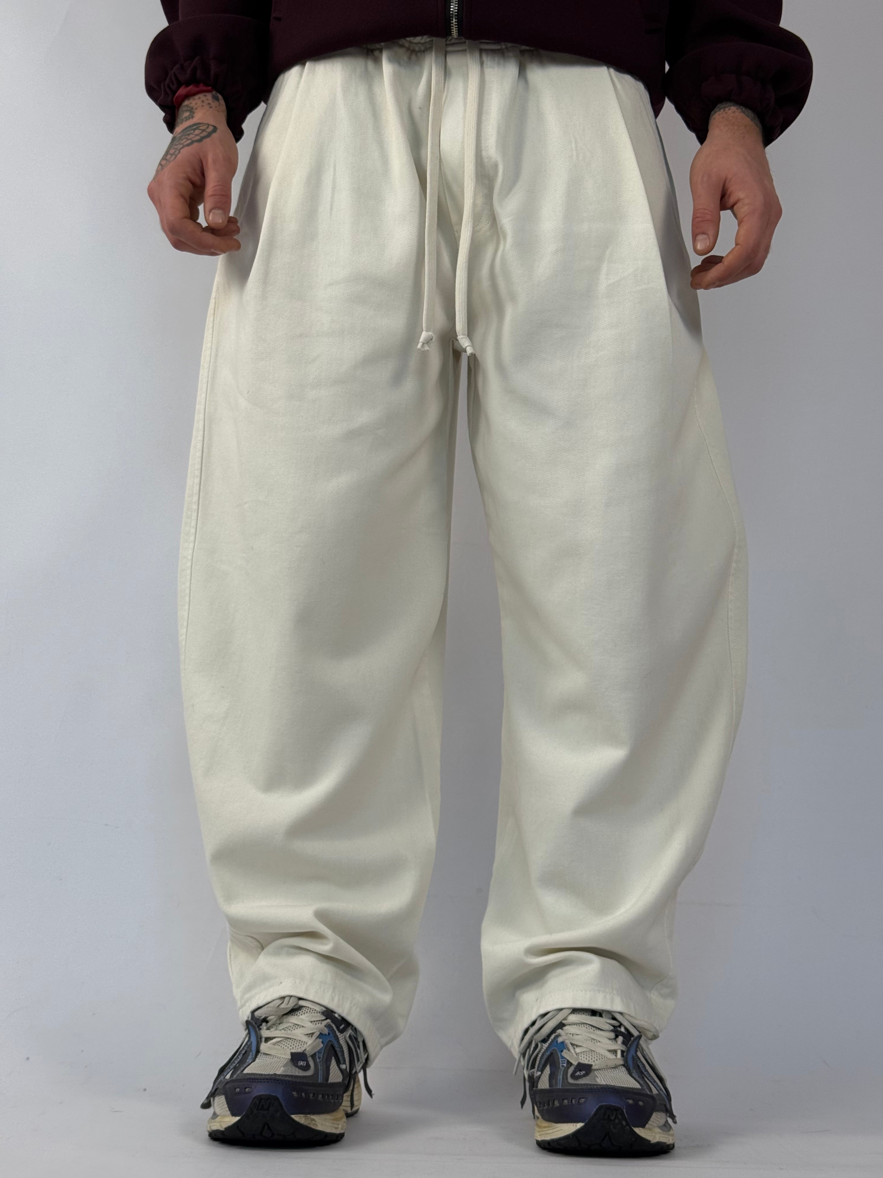 Pants baloon jeans bianco