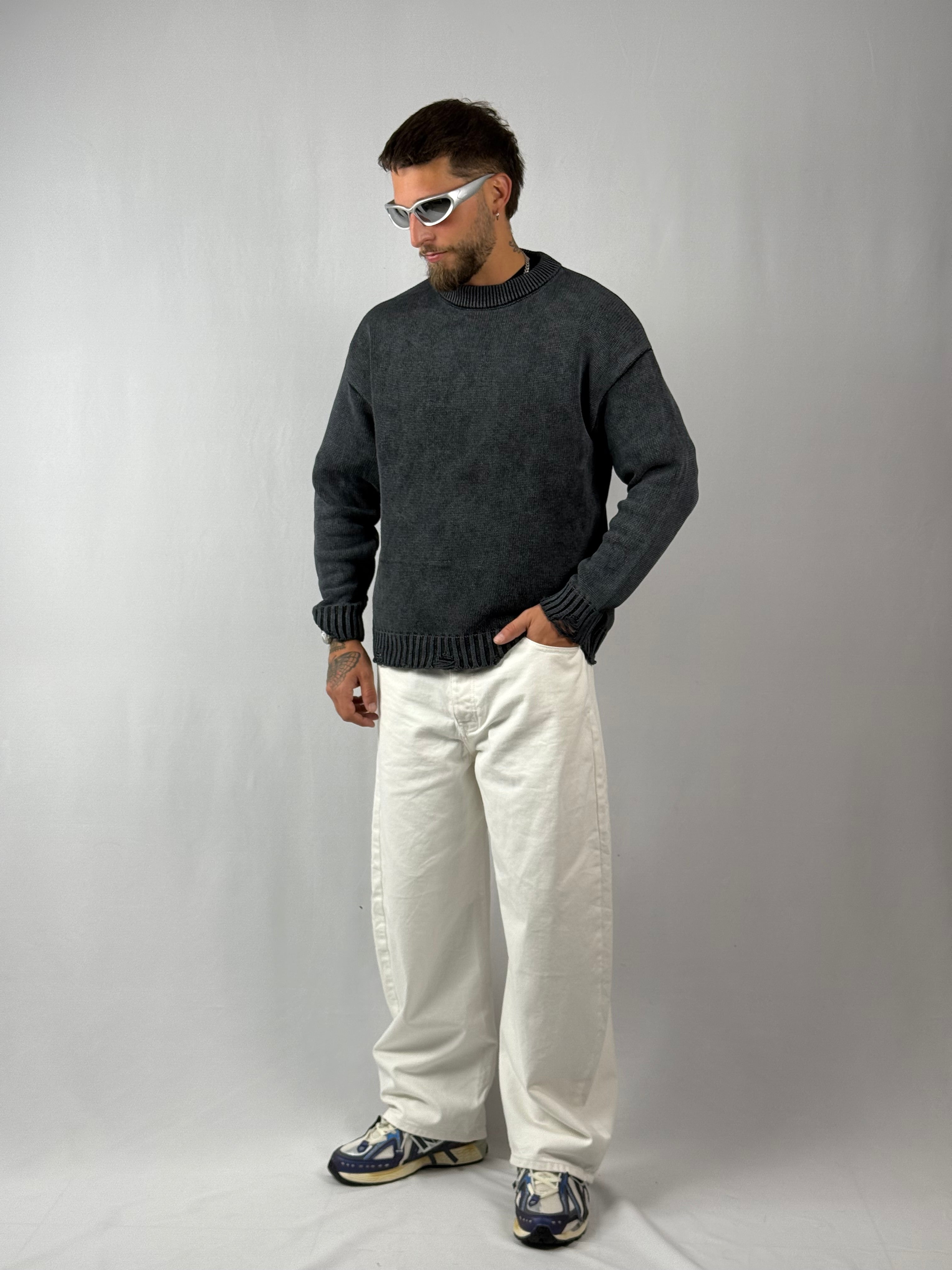 Maglione sfumato grigio