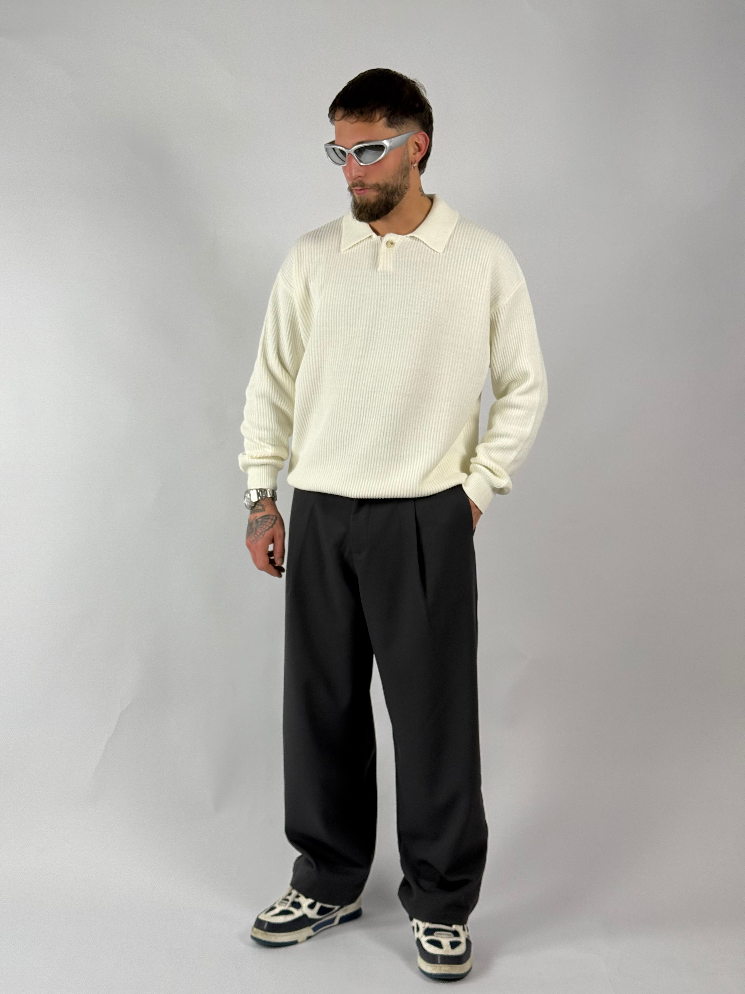 Maglione polo Wimbledon bianca