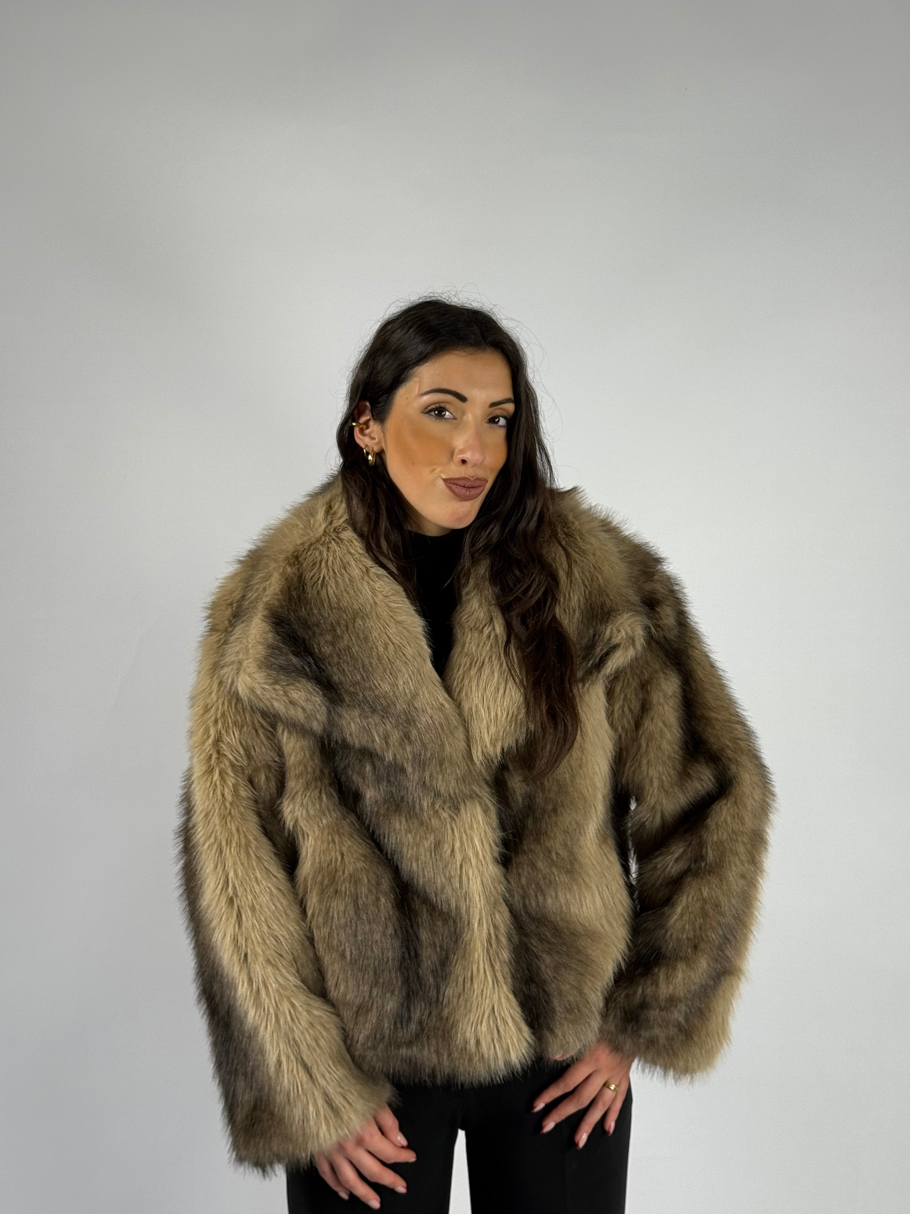 Ecopelliccia “like a real” beige