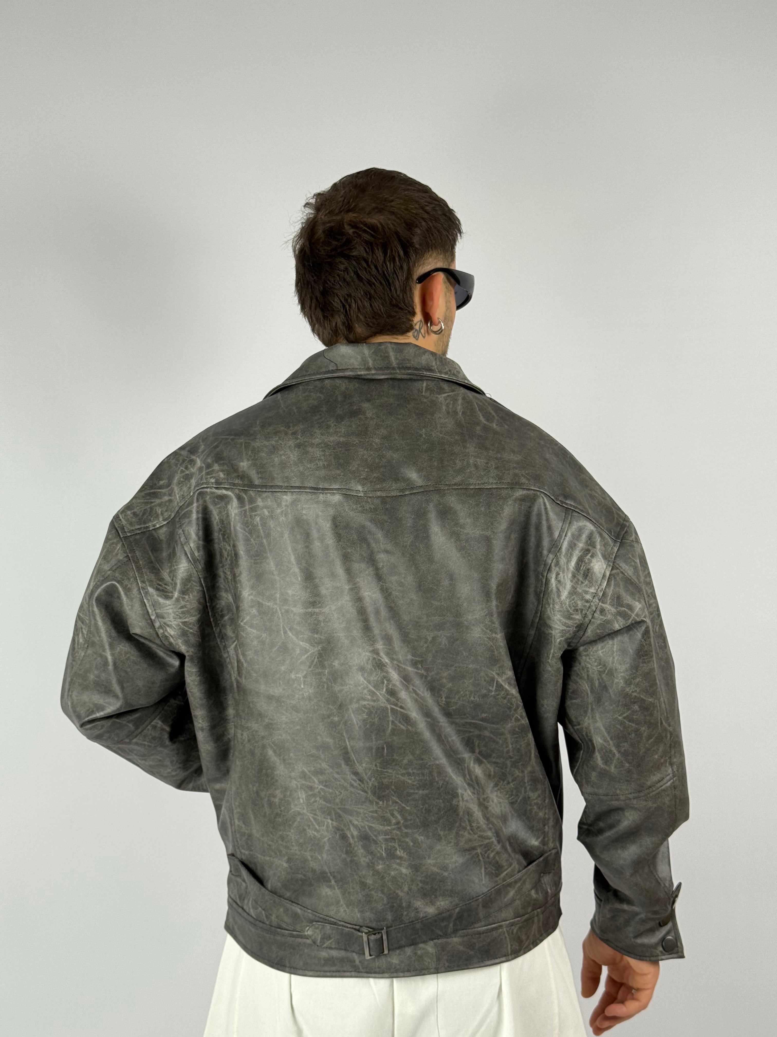 Jacket “Depp” crop grigio vintage