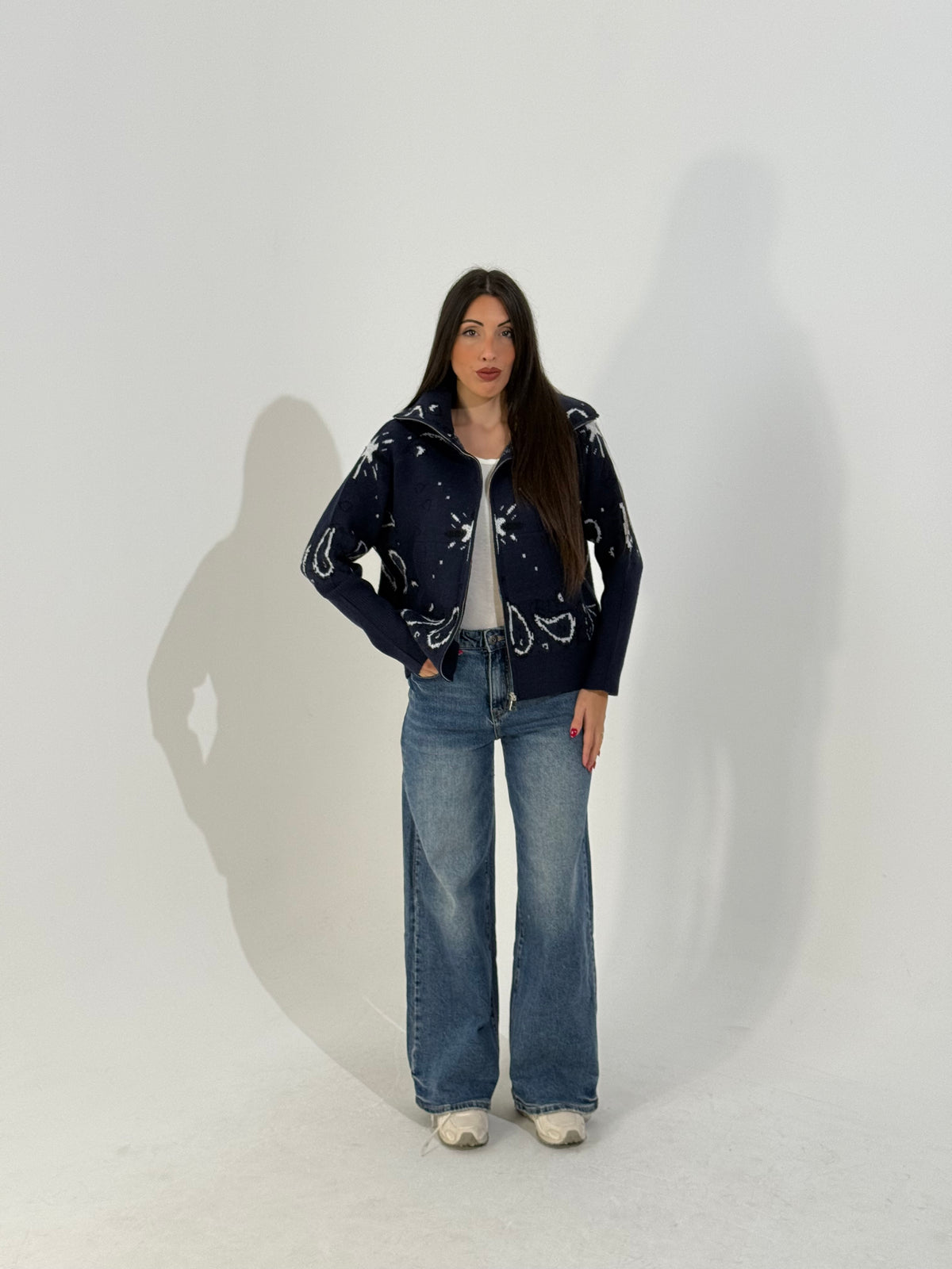 Jeans palazzo denim scuro