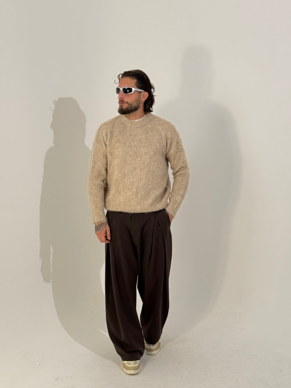 Maglione cropped mohair