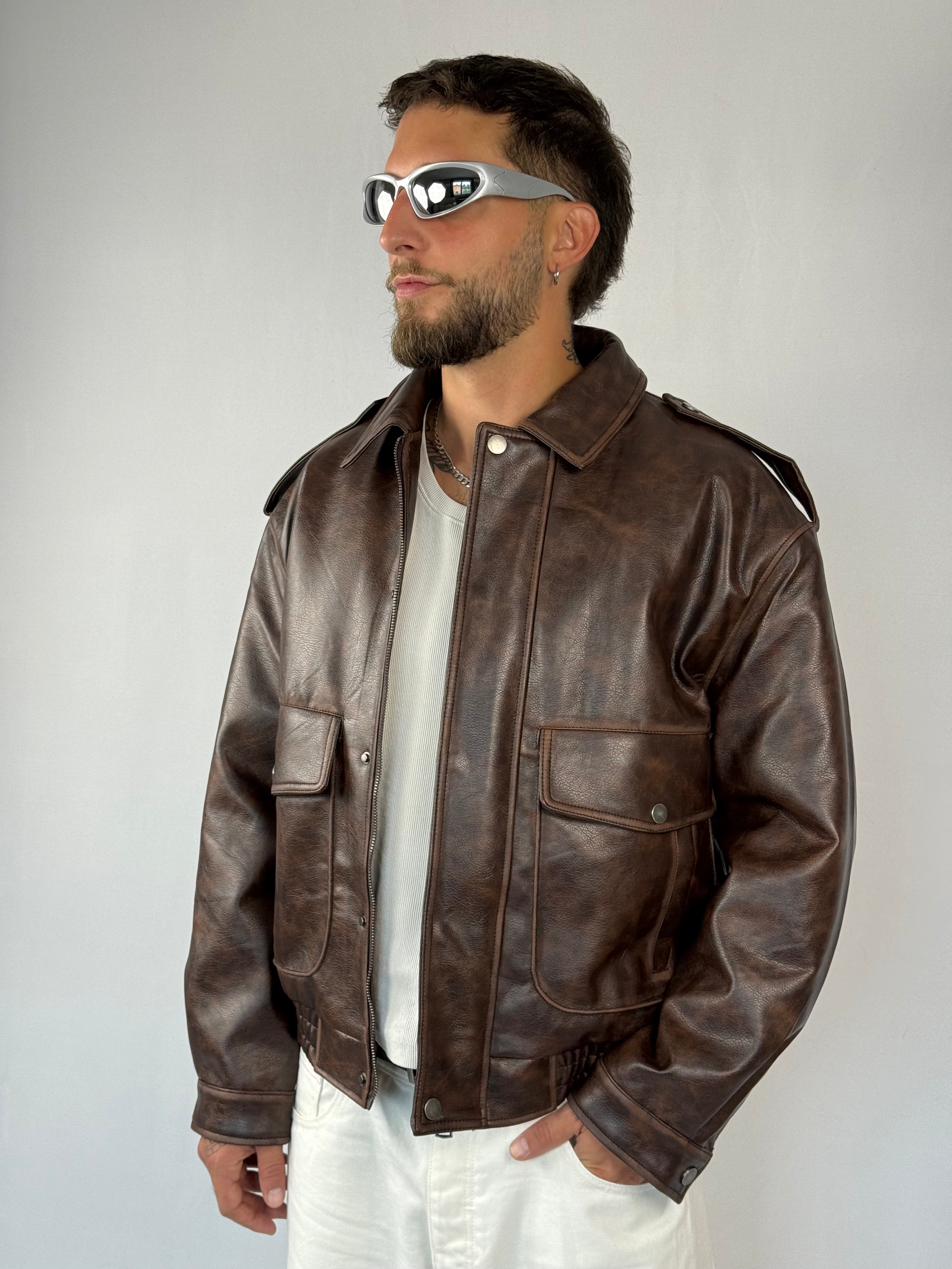Jacket “top gun” marrone