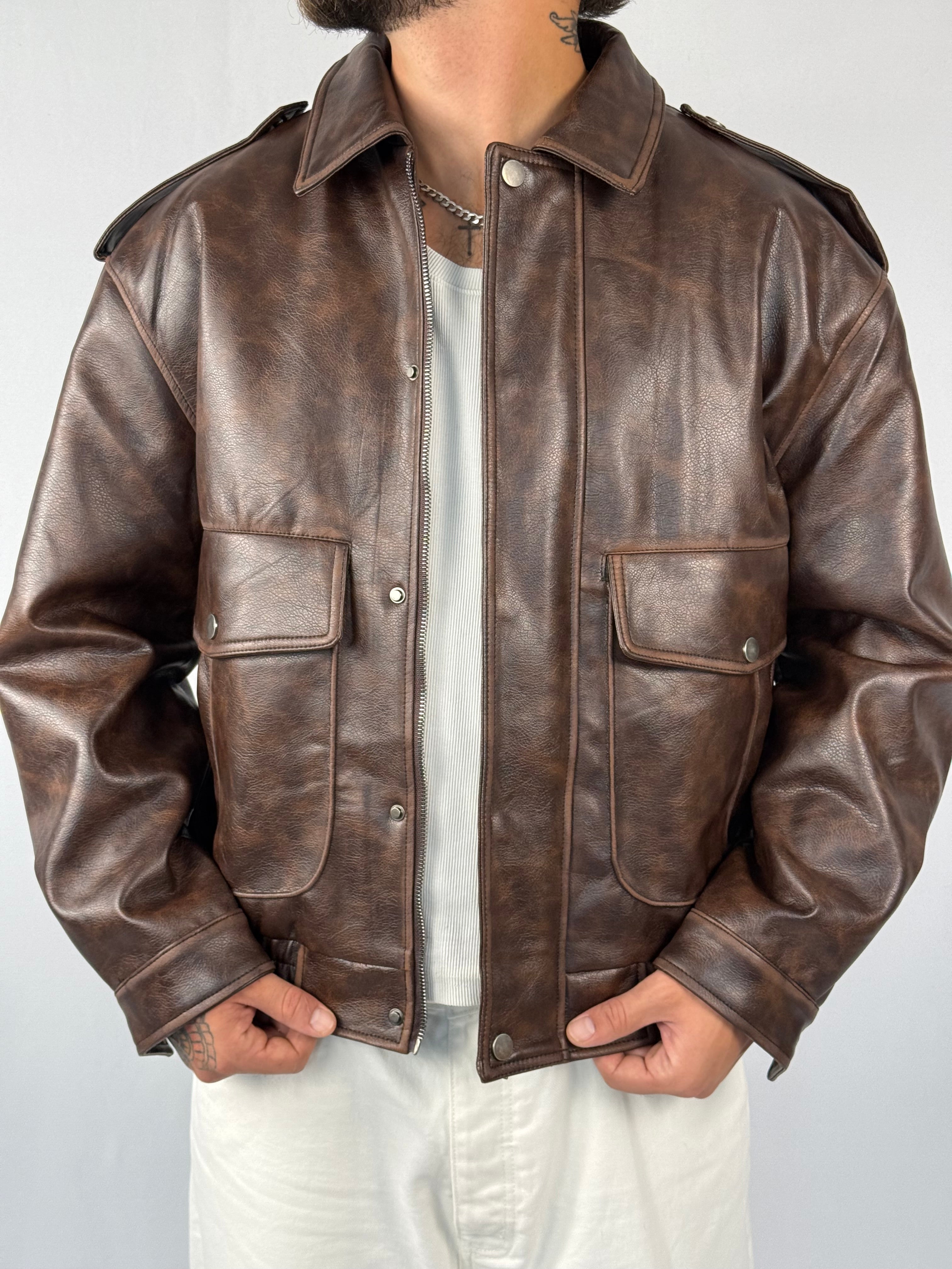 Jacket “top gun” marrone