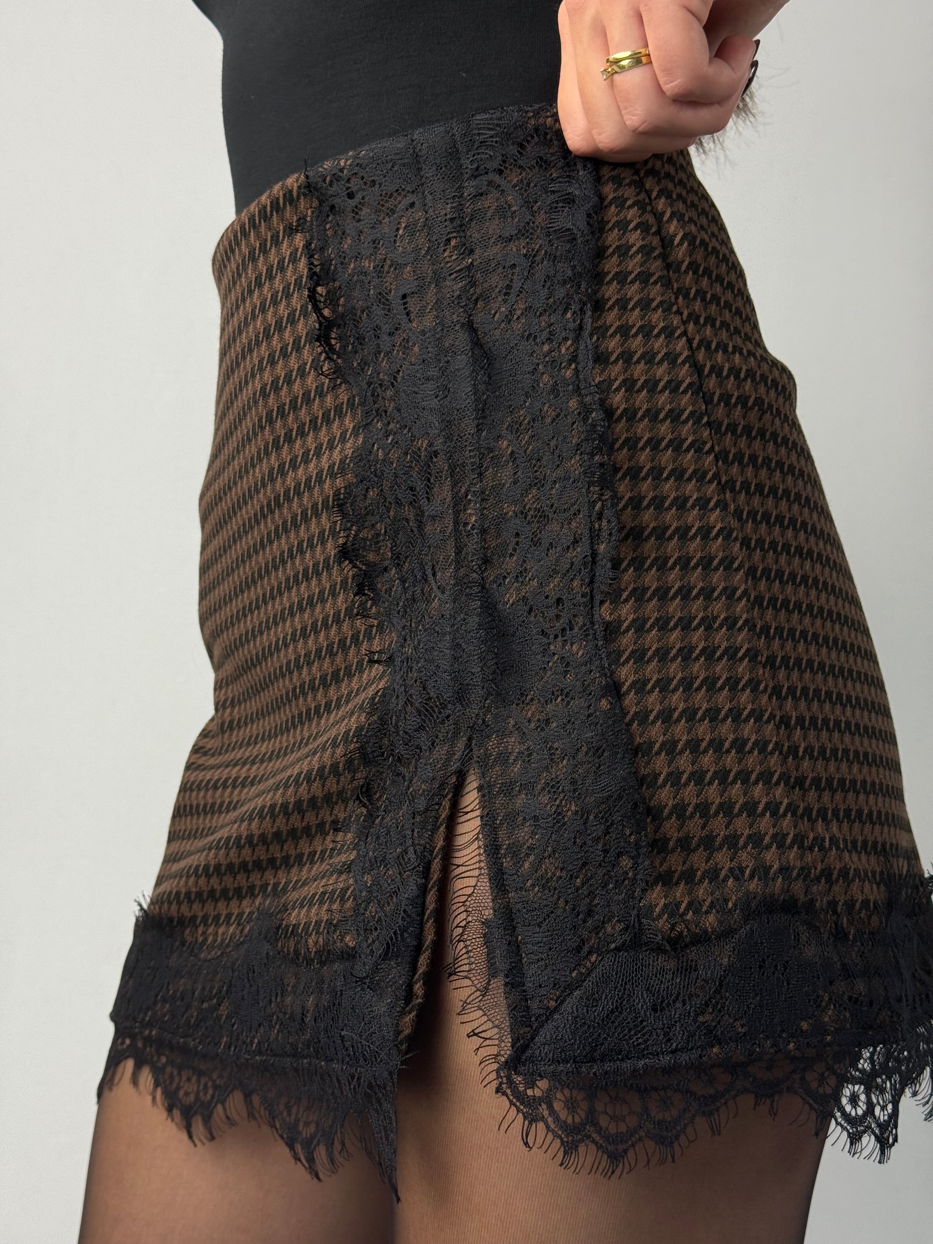 Minigonna-pantaloncino marrone