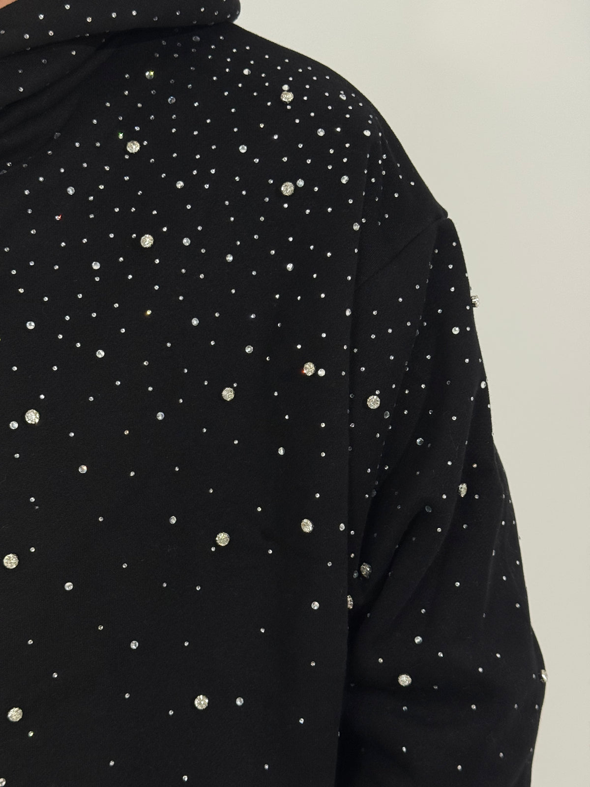 Felpa boxy strass