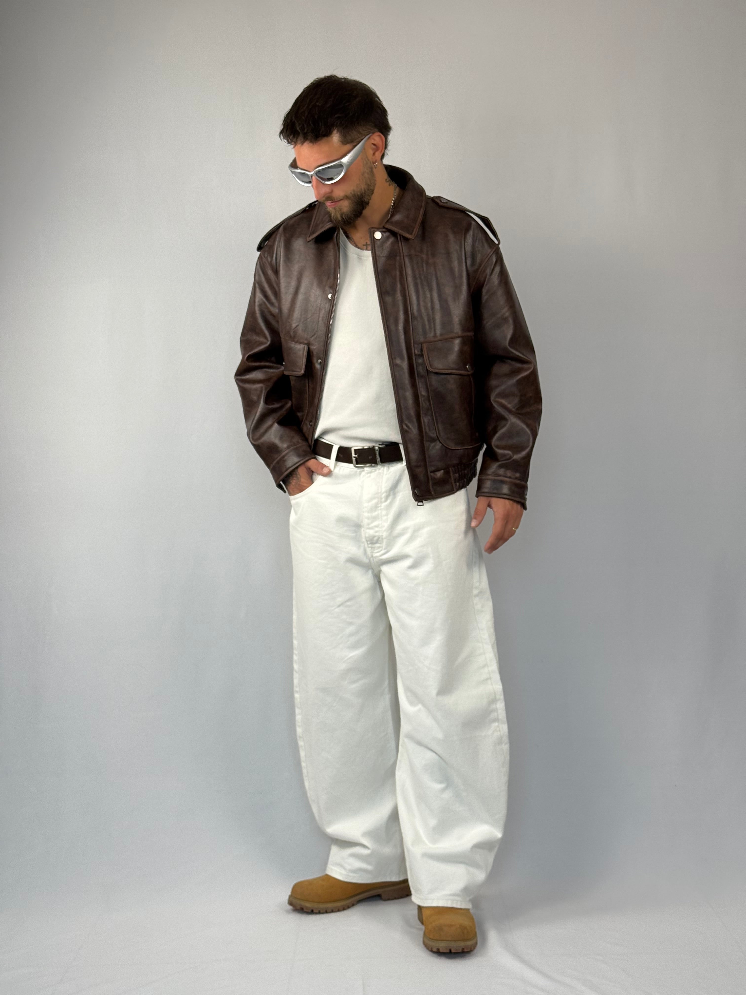 Jean baloon white