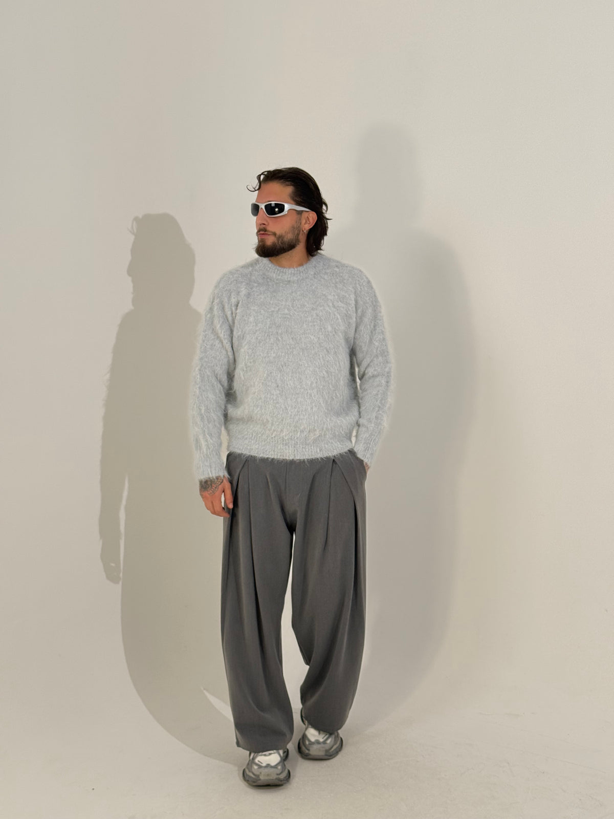 Maglione cropped mohair