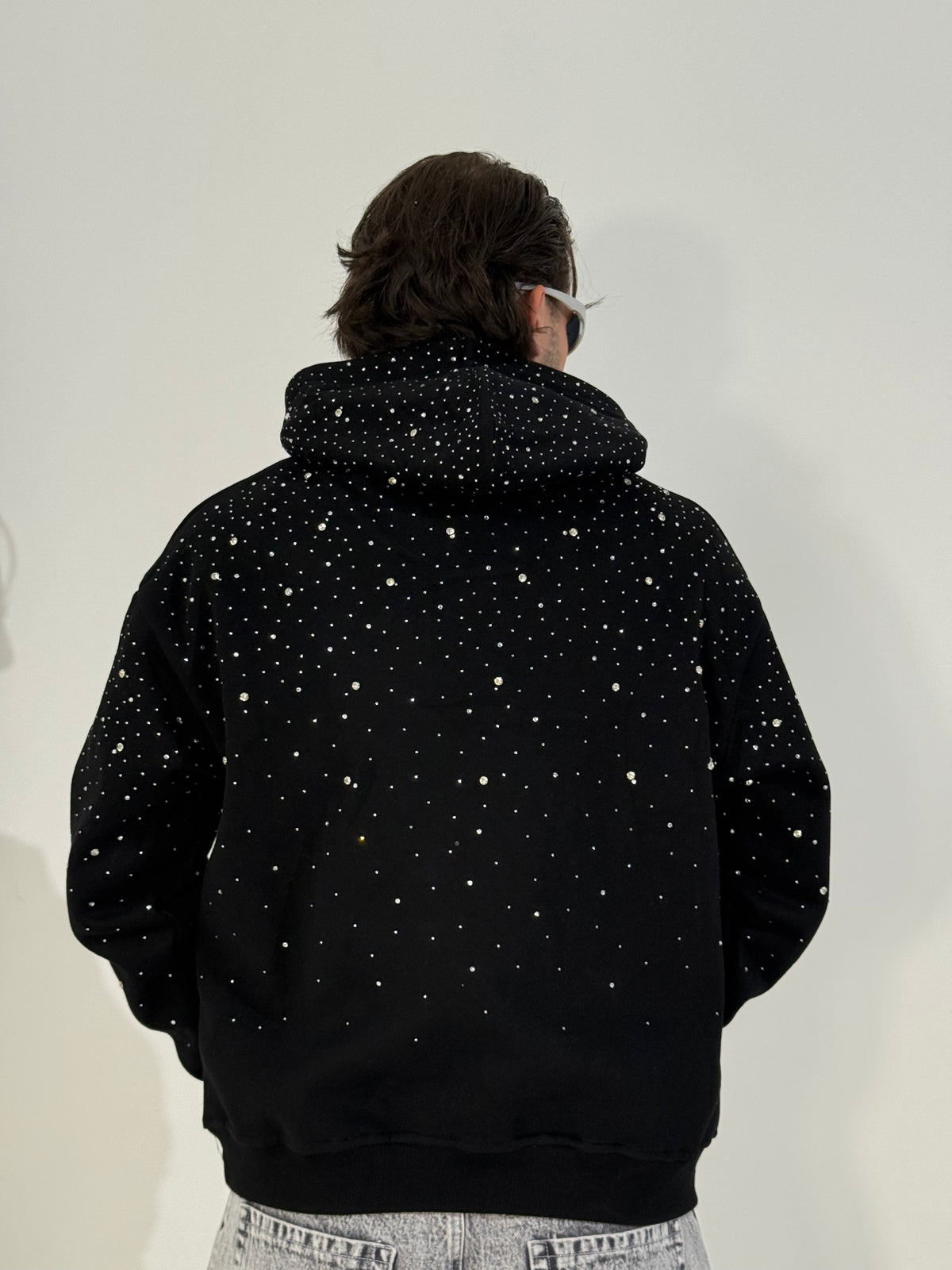 Felpa boxy strass