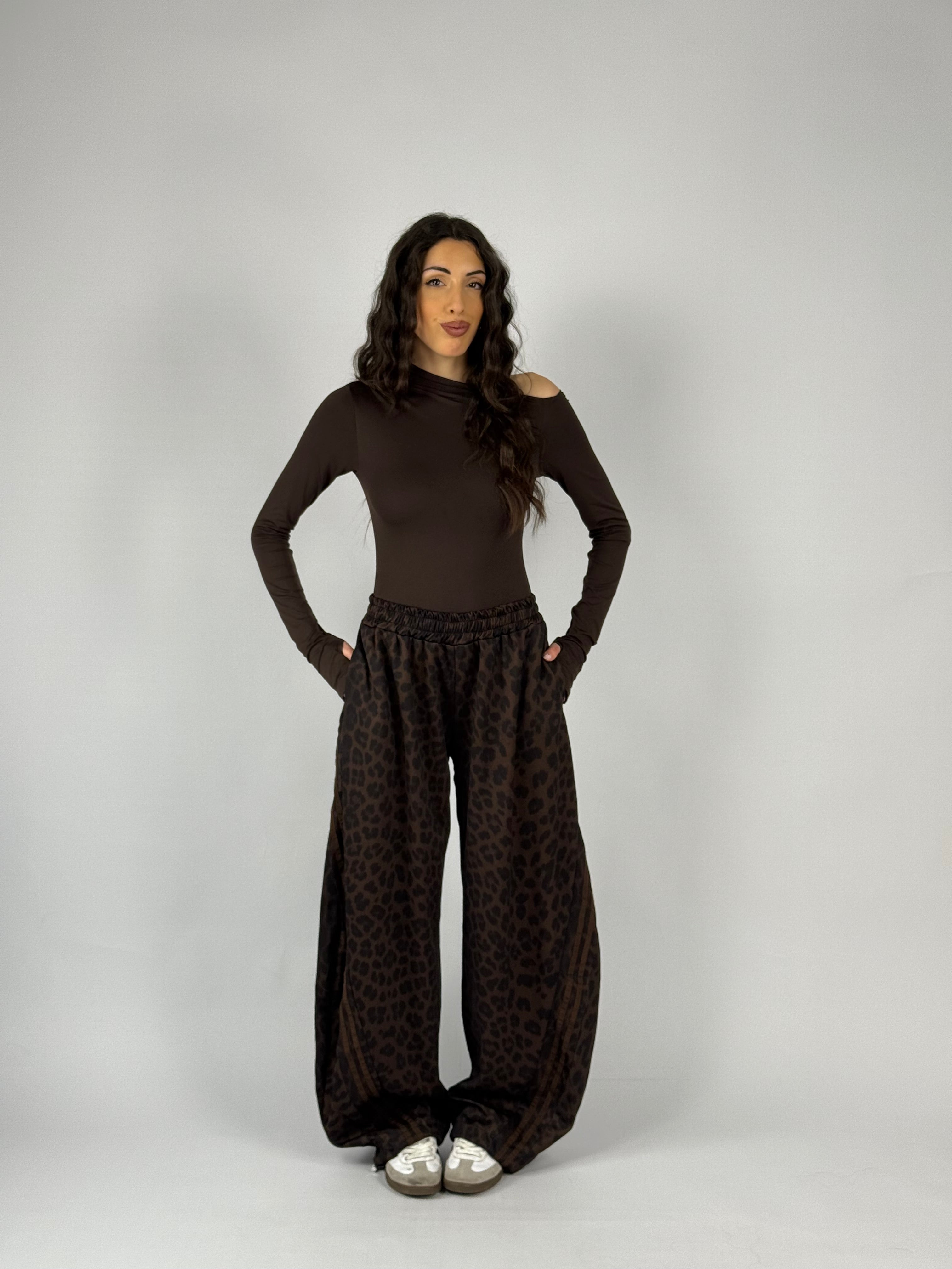 Pantalone balloon leopardato