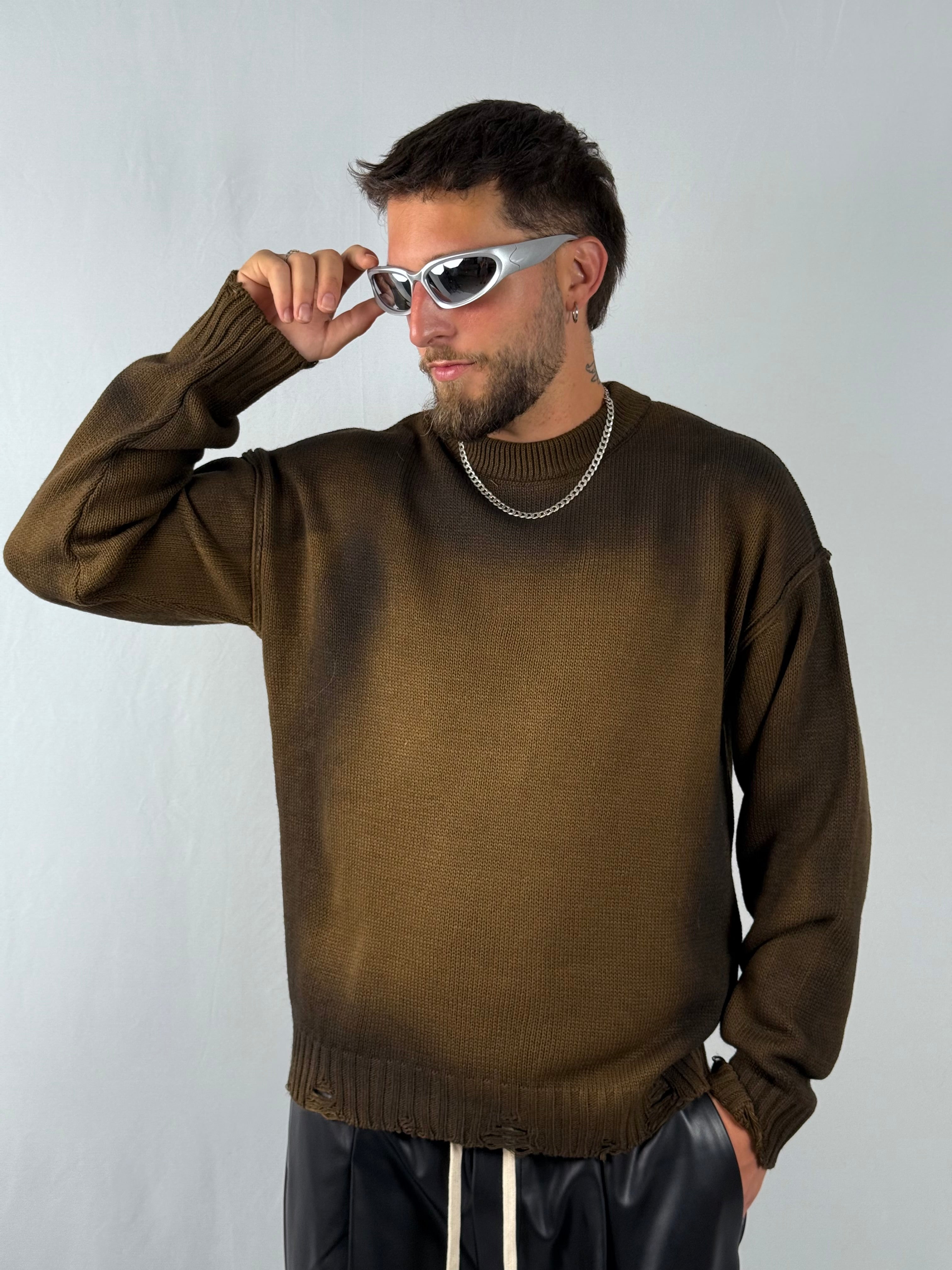 Maglione Délavé marrone