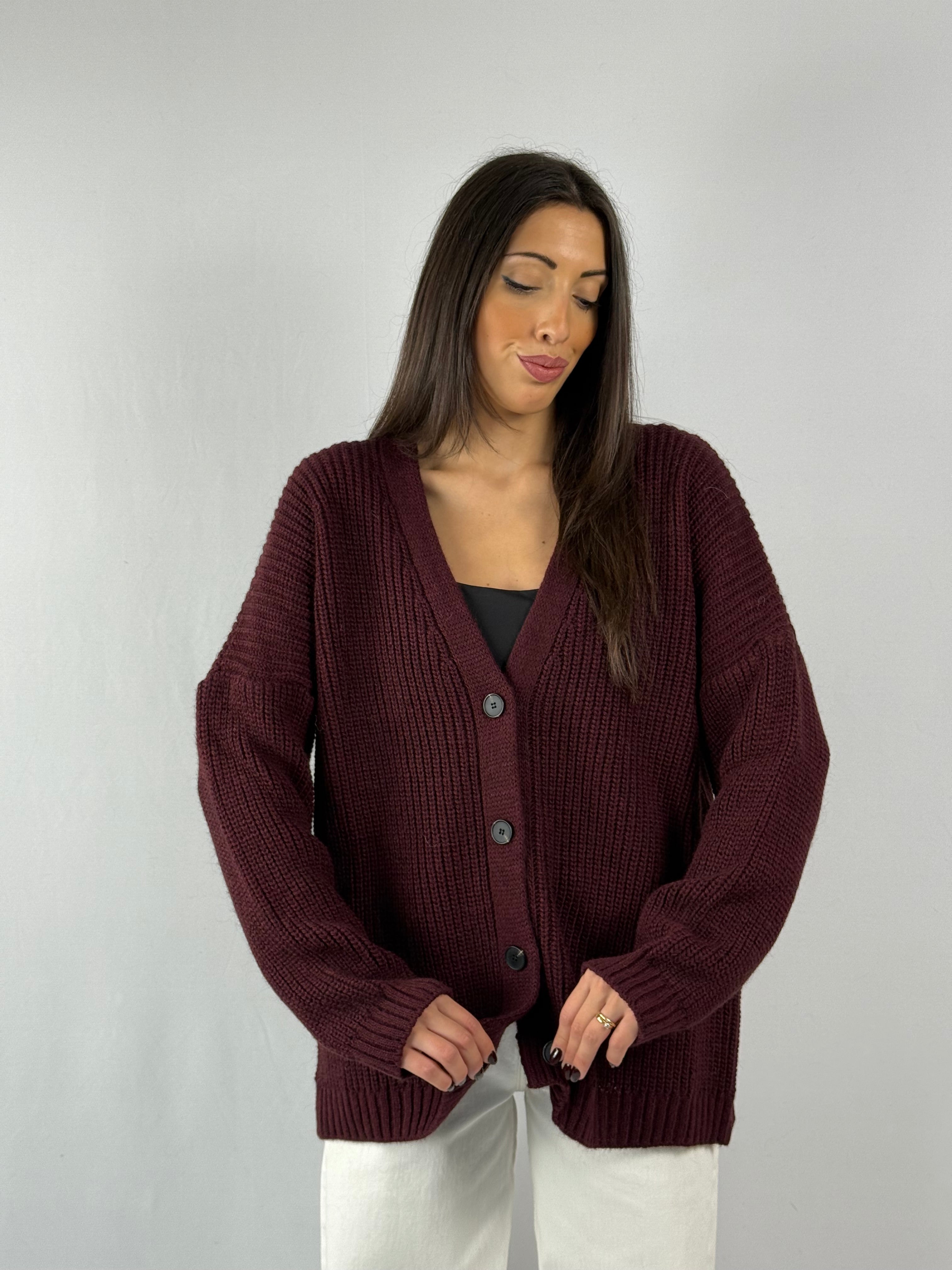 Cardigan Lumina bordeaux