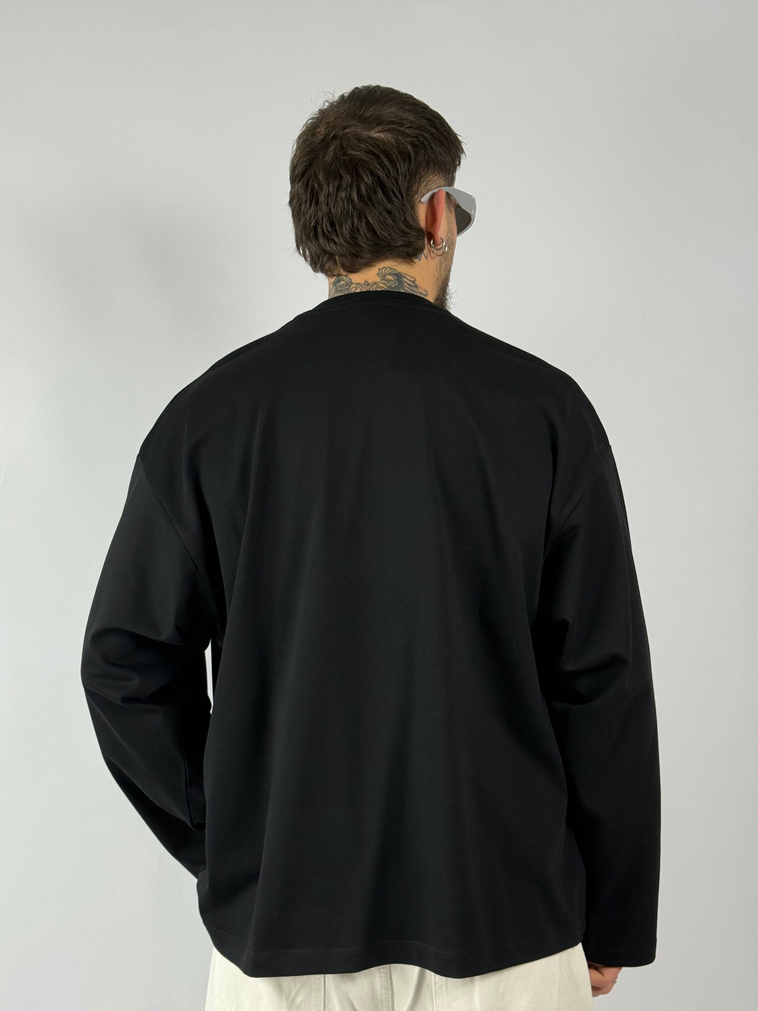 Long sleeve crop nera