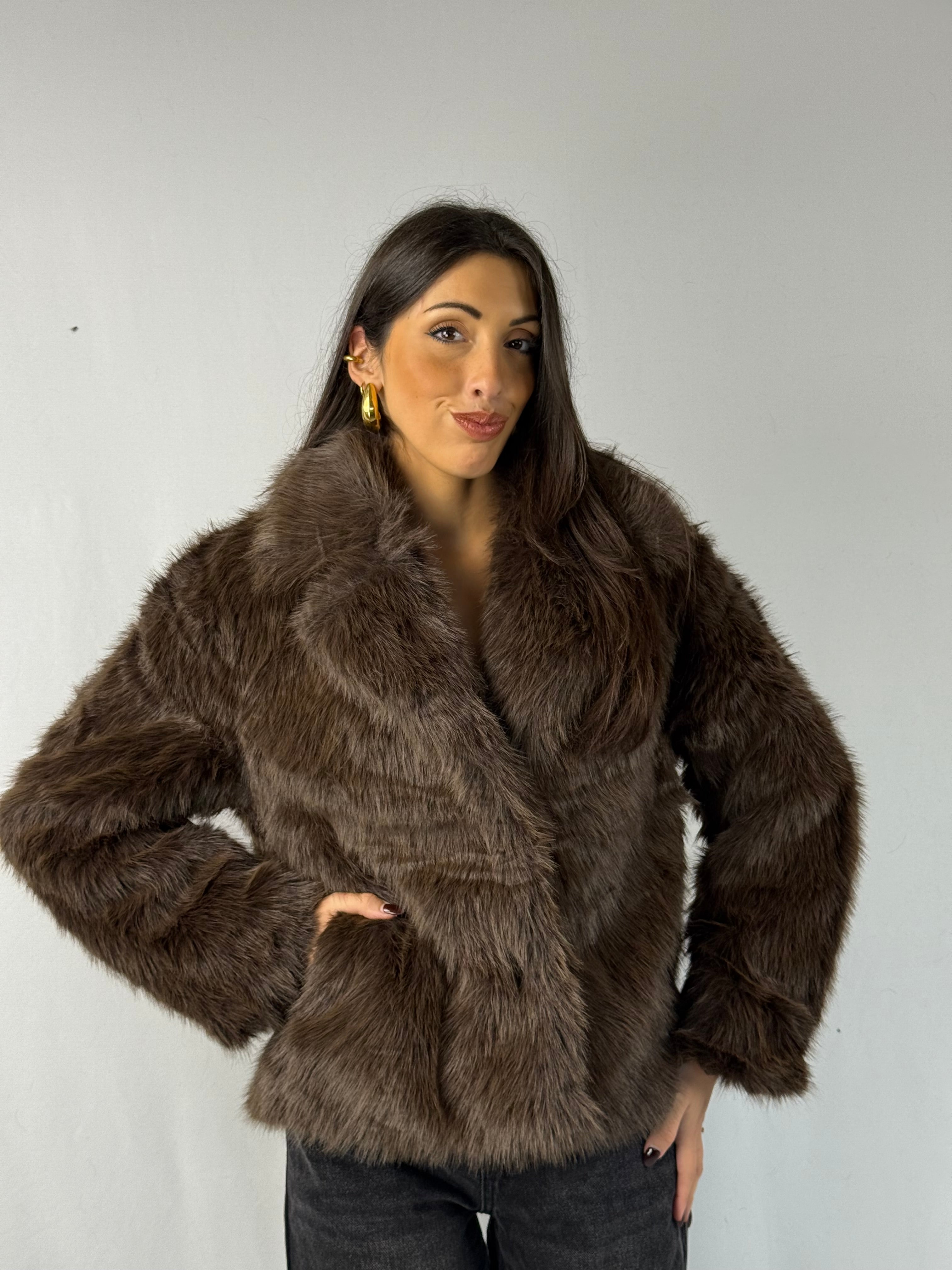 Ecopelliccia marrone