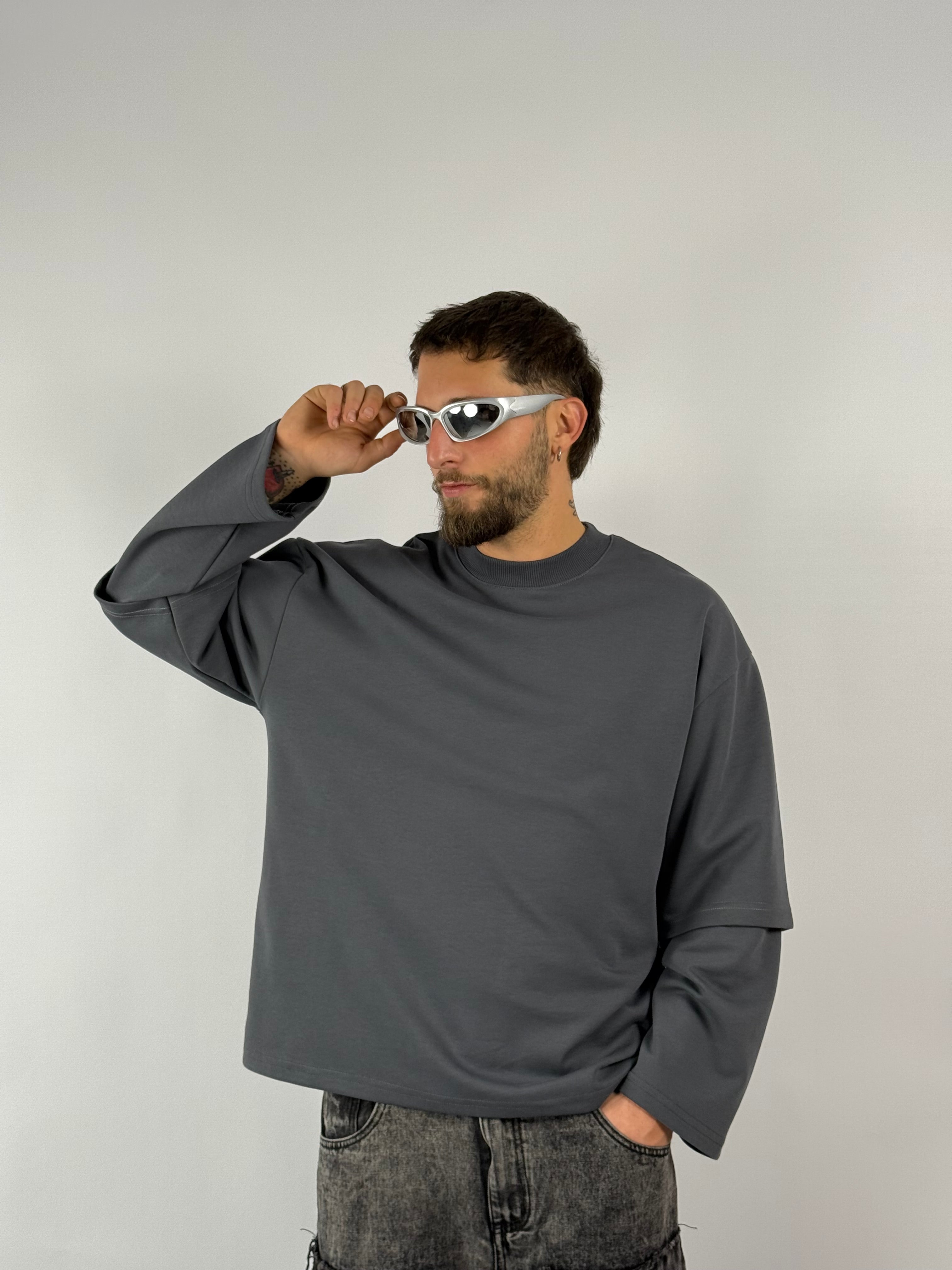 Long sleeve double interlock piombo