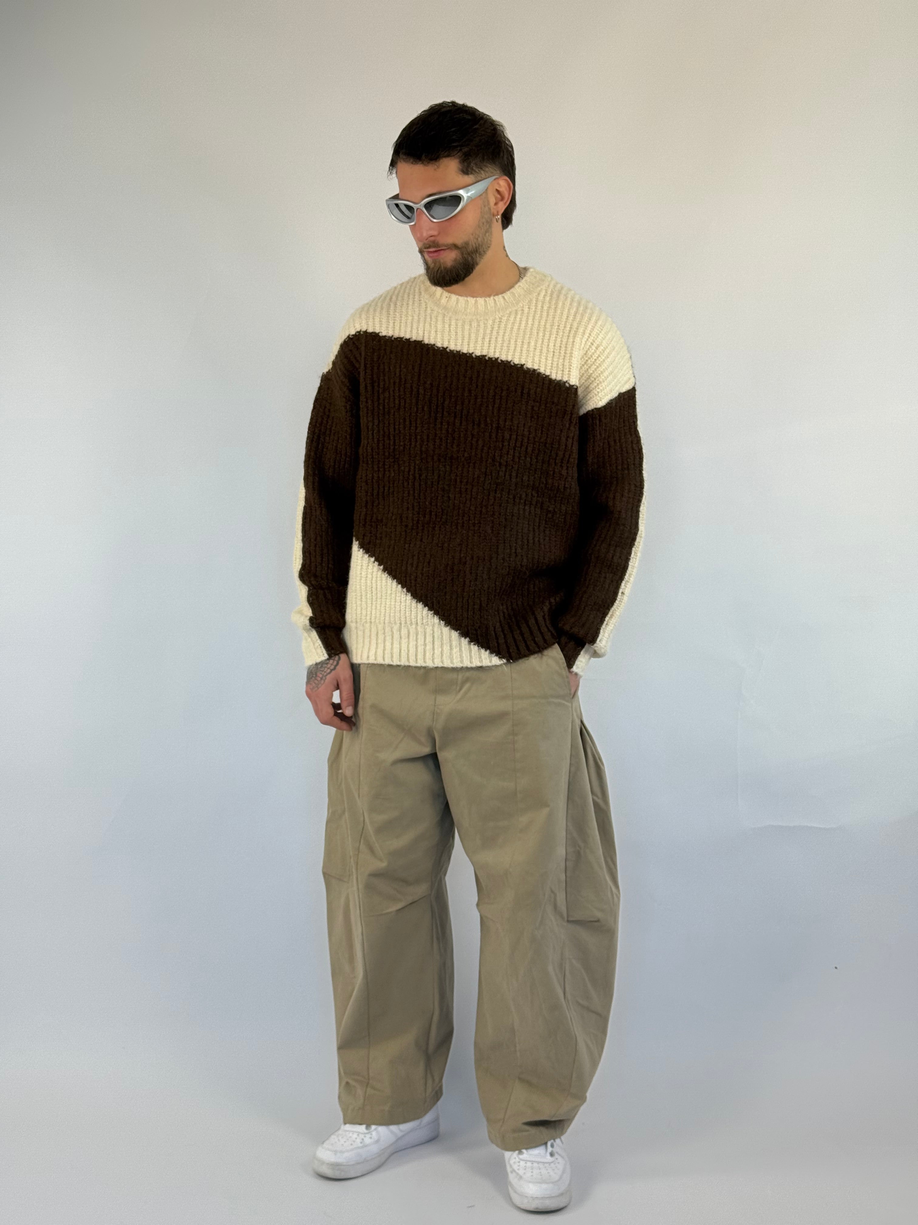 Maglione bicolor M/B