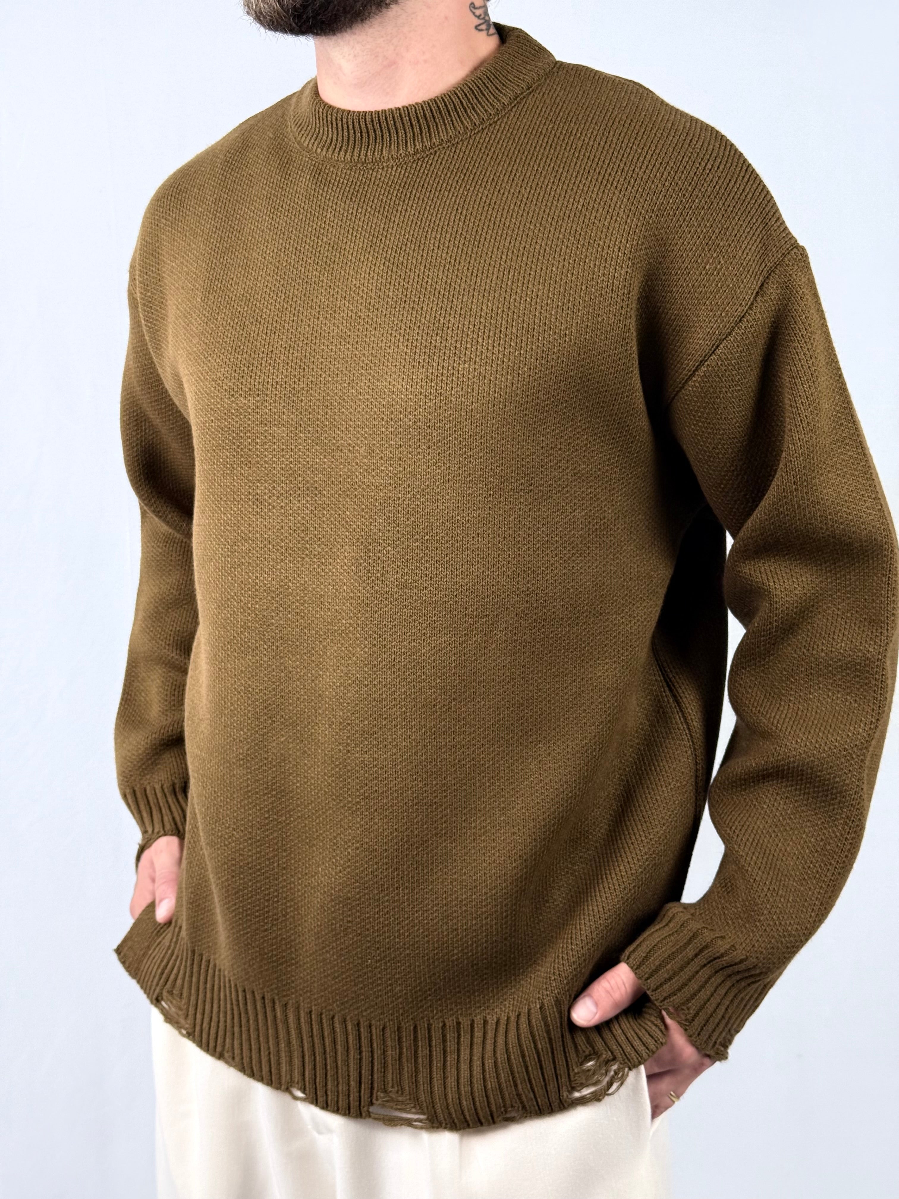 Maglione hug marrone