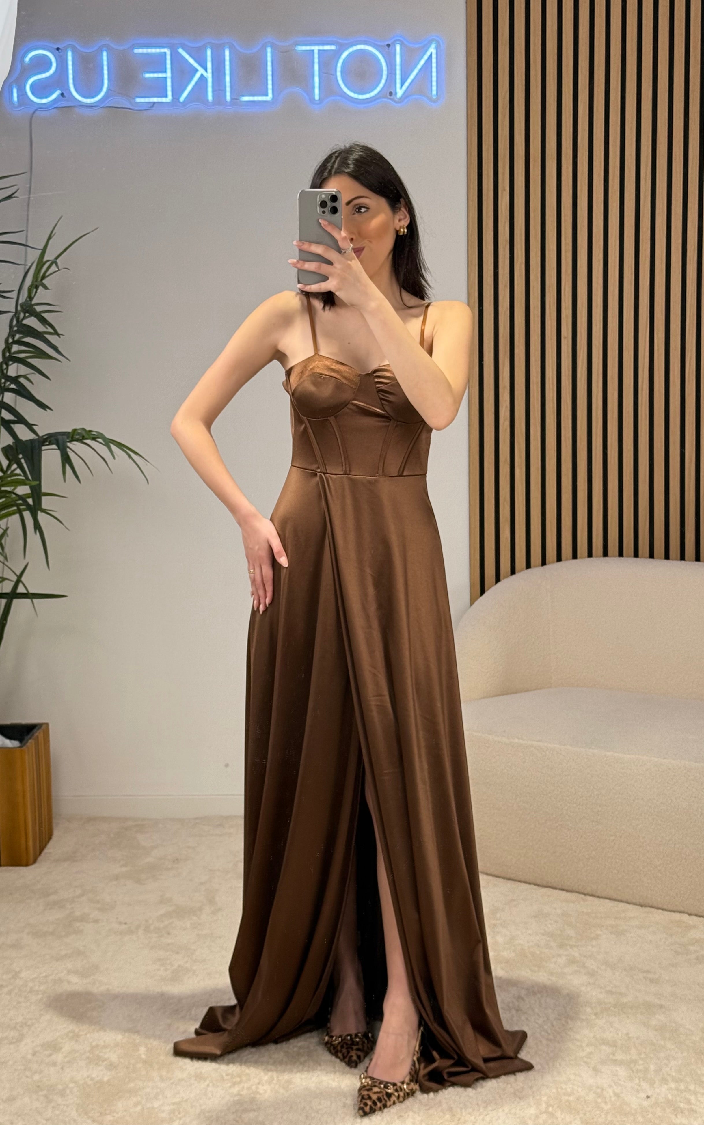 Abito Mocha Lace
