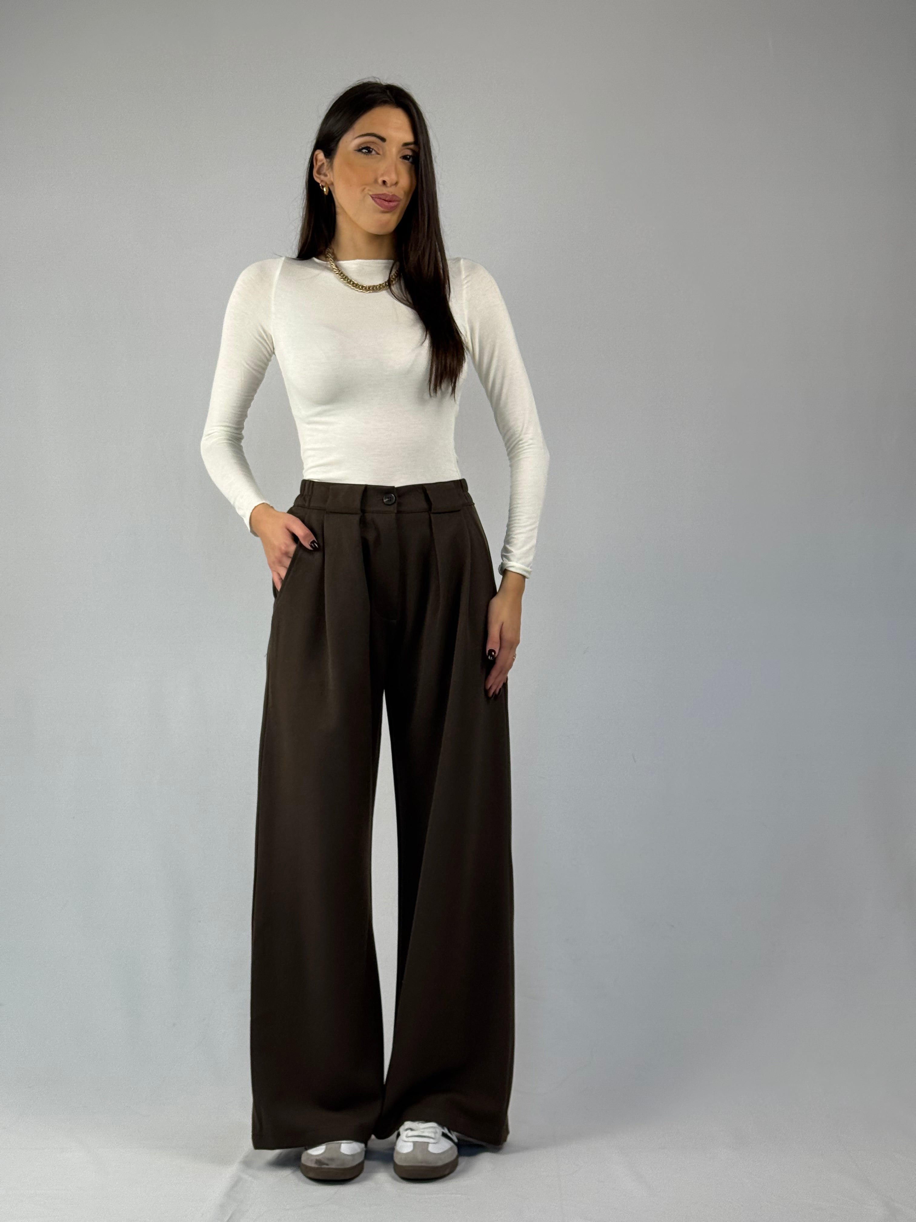 Pantalone pences marrone