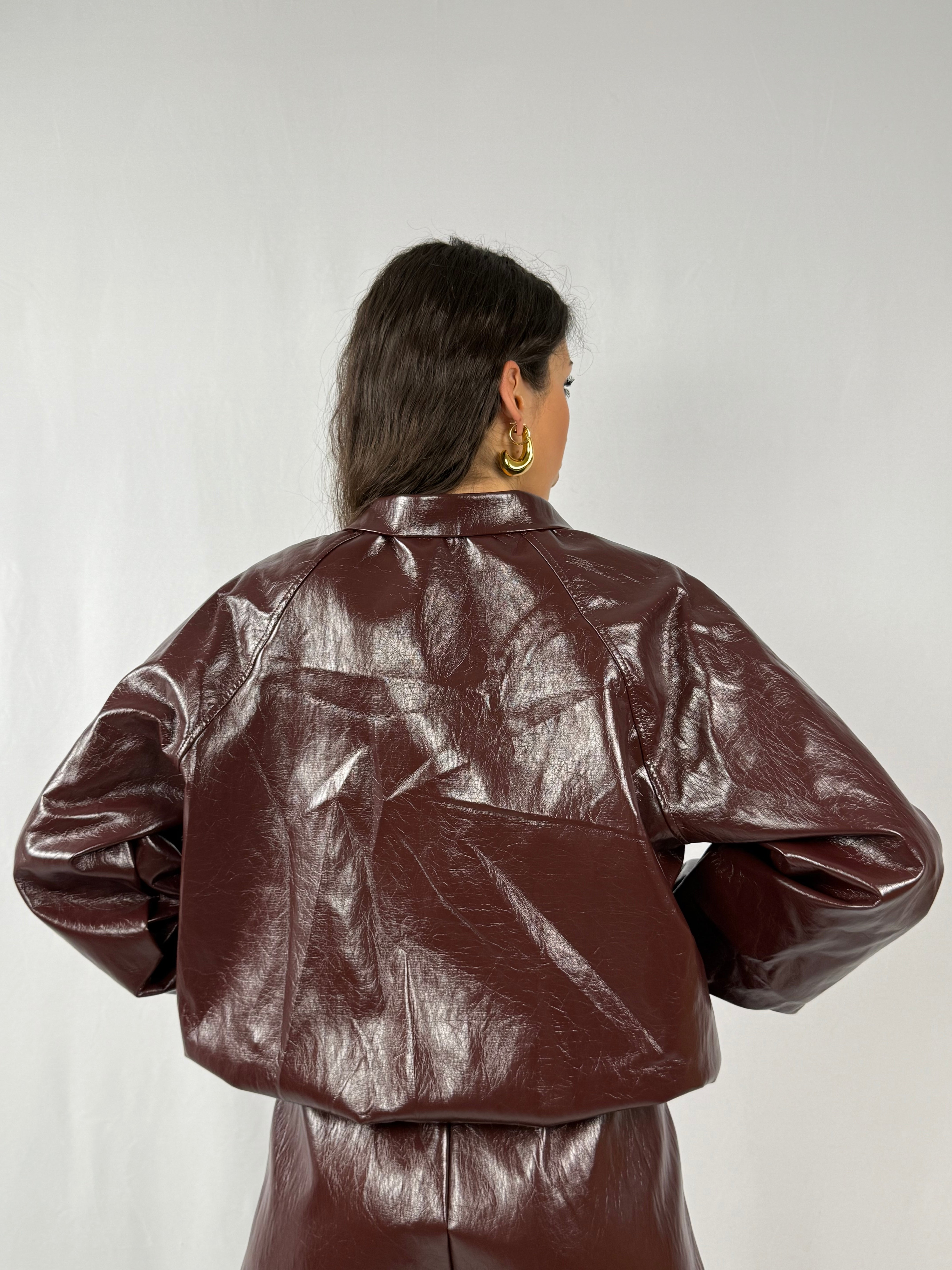Giacca bomber effetto vinile