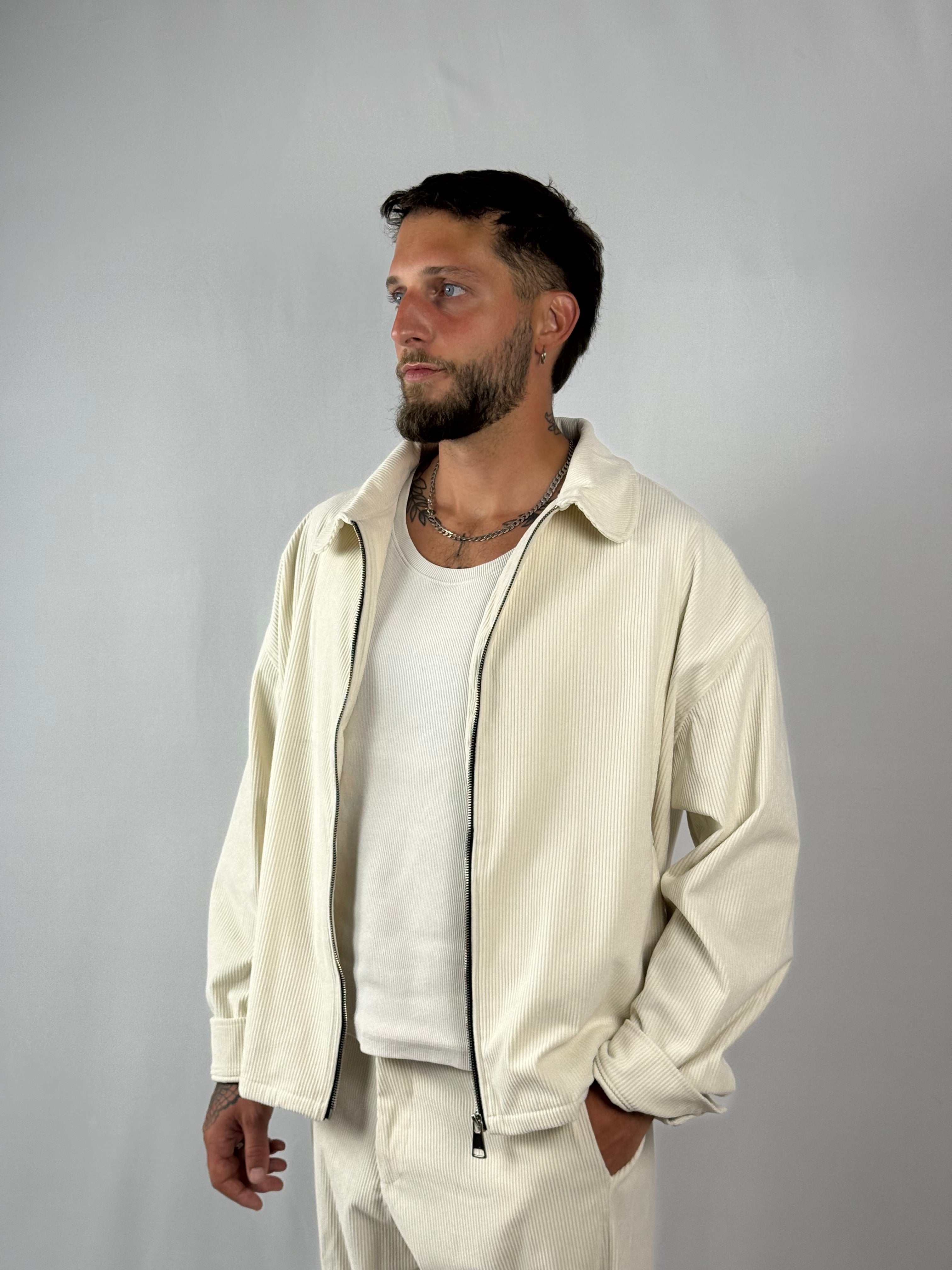 Jacket velluto panna
