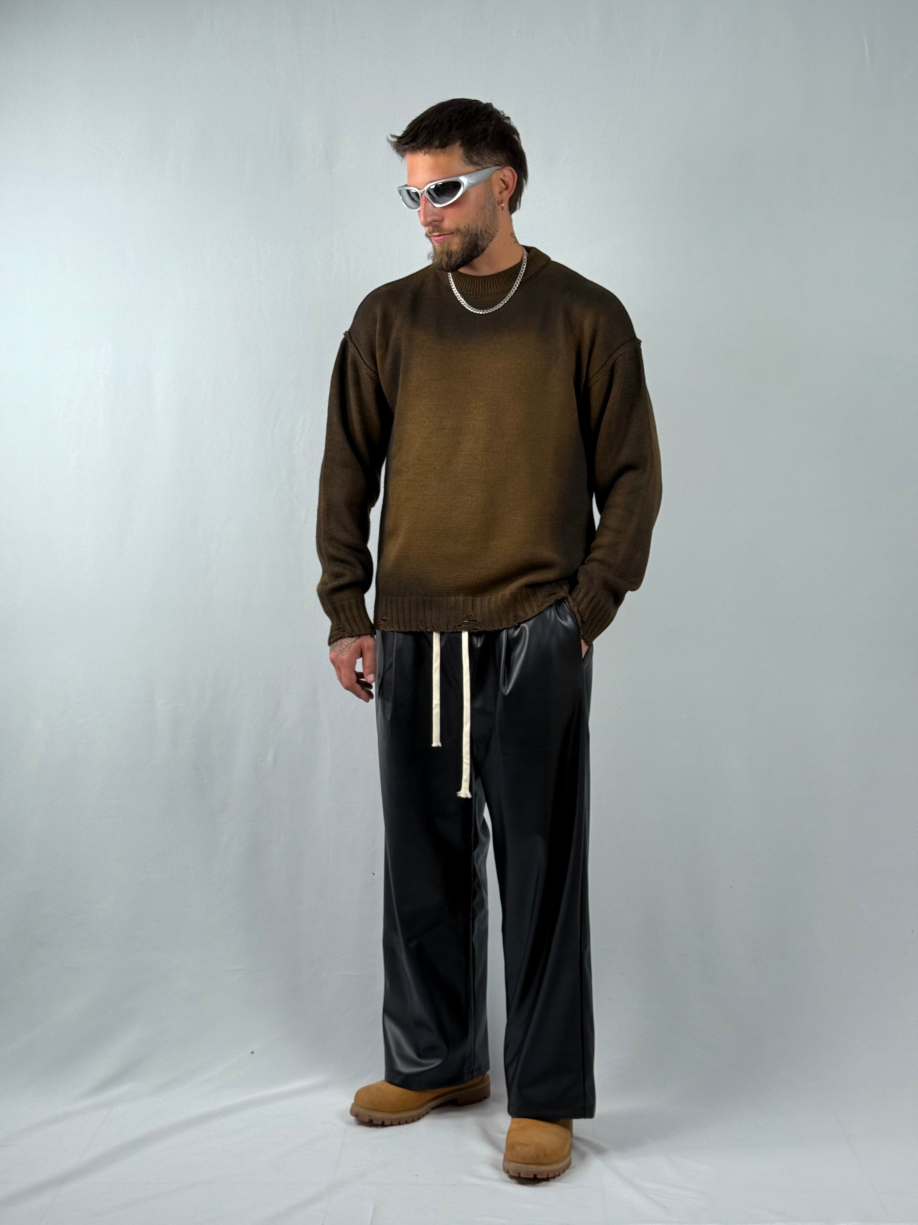 Maglione Délavé marrone