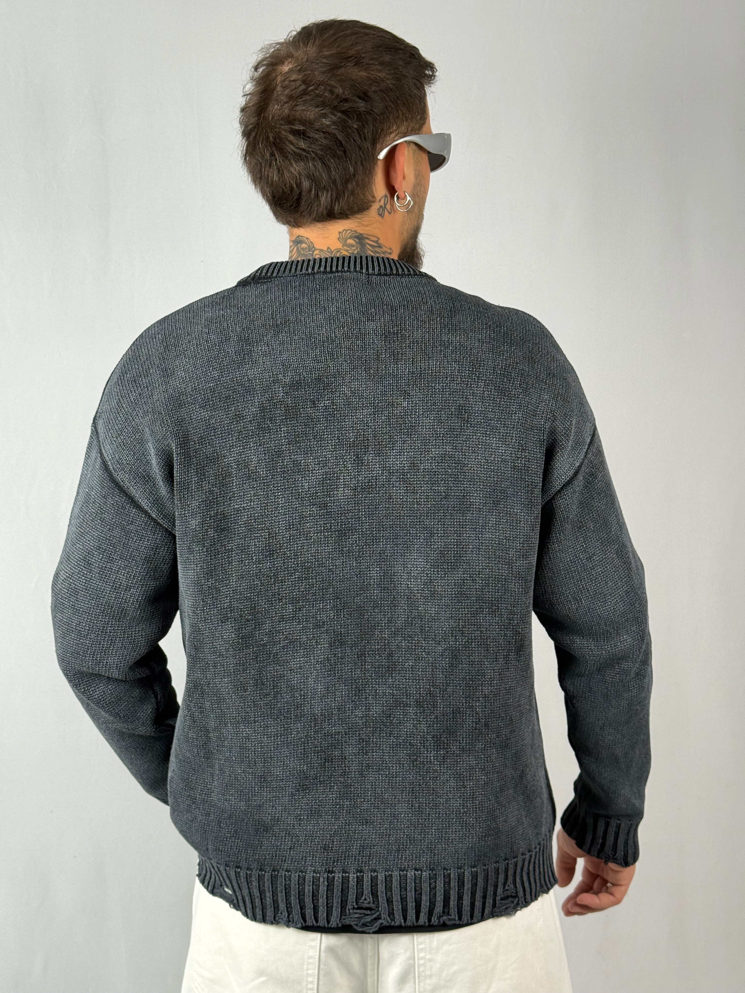 Maglione sfumato grigio