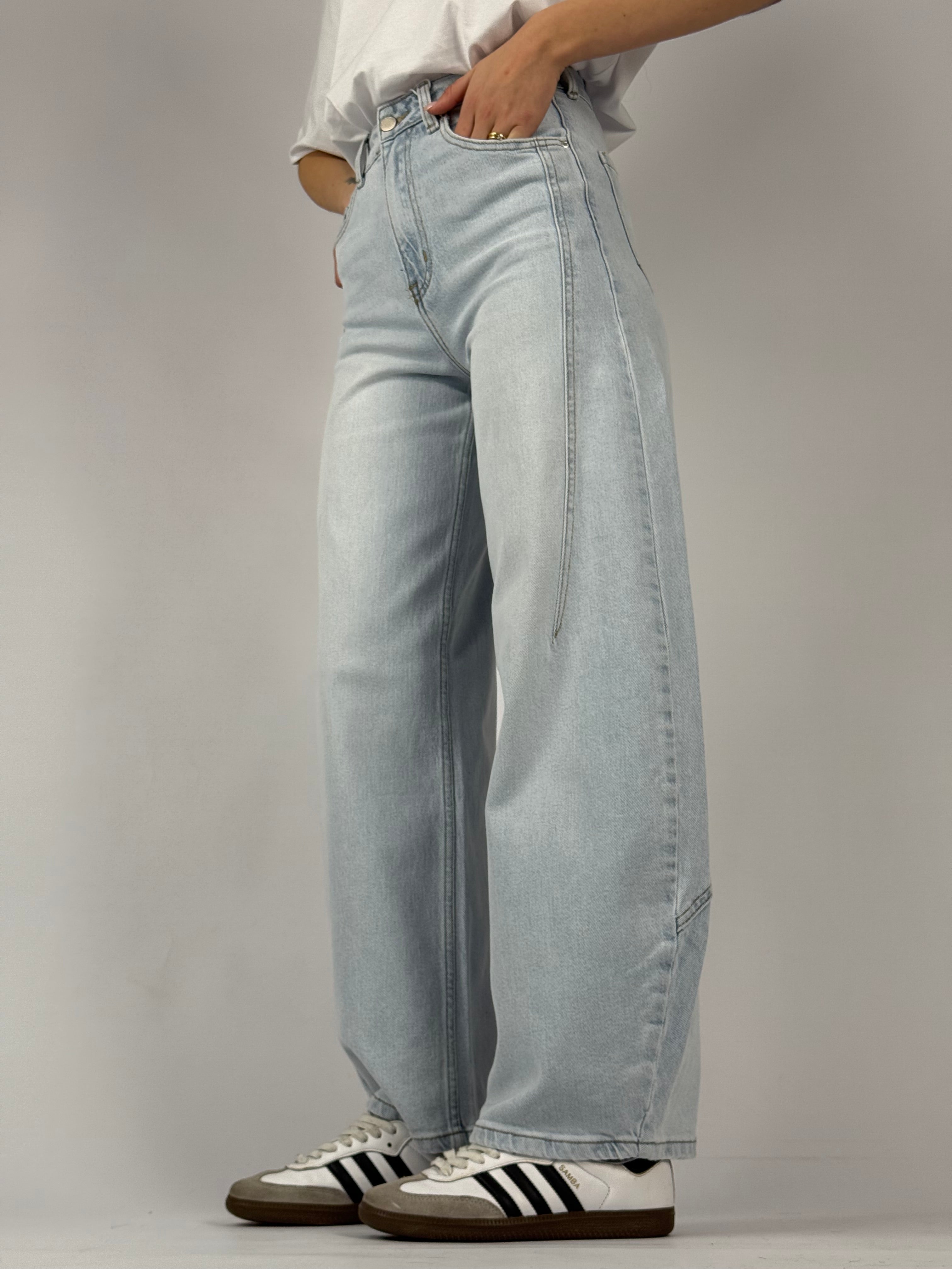 Jeans balloon denim chiaro